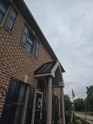 Front Porch Metal Awning Replacement in York PA | Bealing Roofing