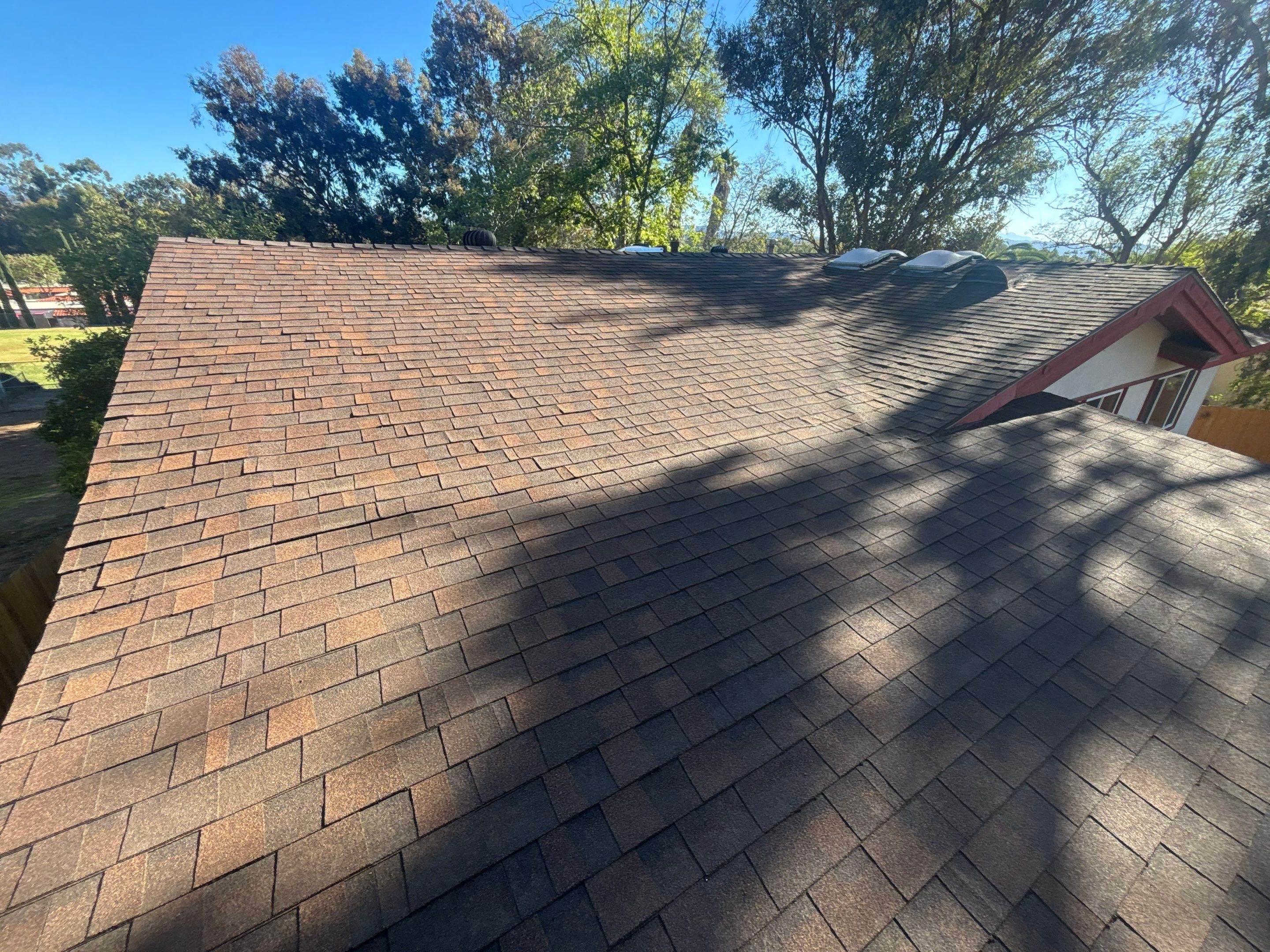 Escondido Partial Shingle Roof Replacement with Skylights and Gutters by Zenith Roofing Services