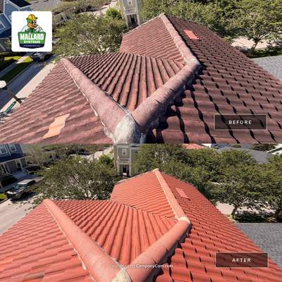 Barrel Tile Roof Cleaning