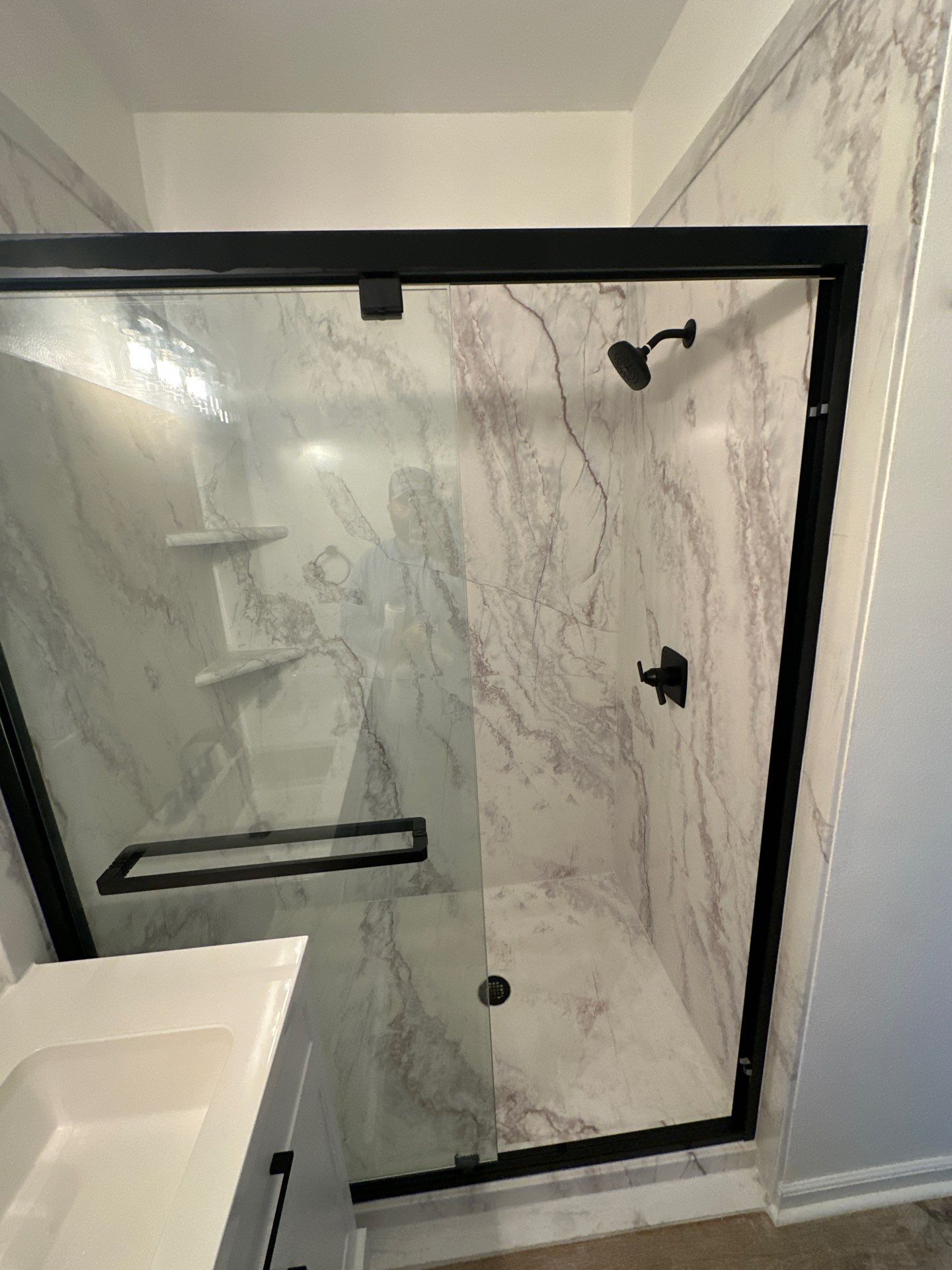 Two bathroom remodel in Buda by Lane Lauritsen - The Hill Country, Texas