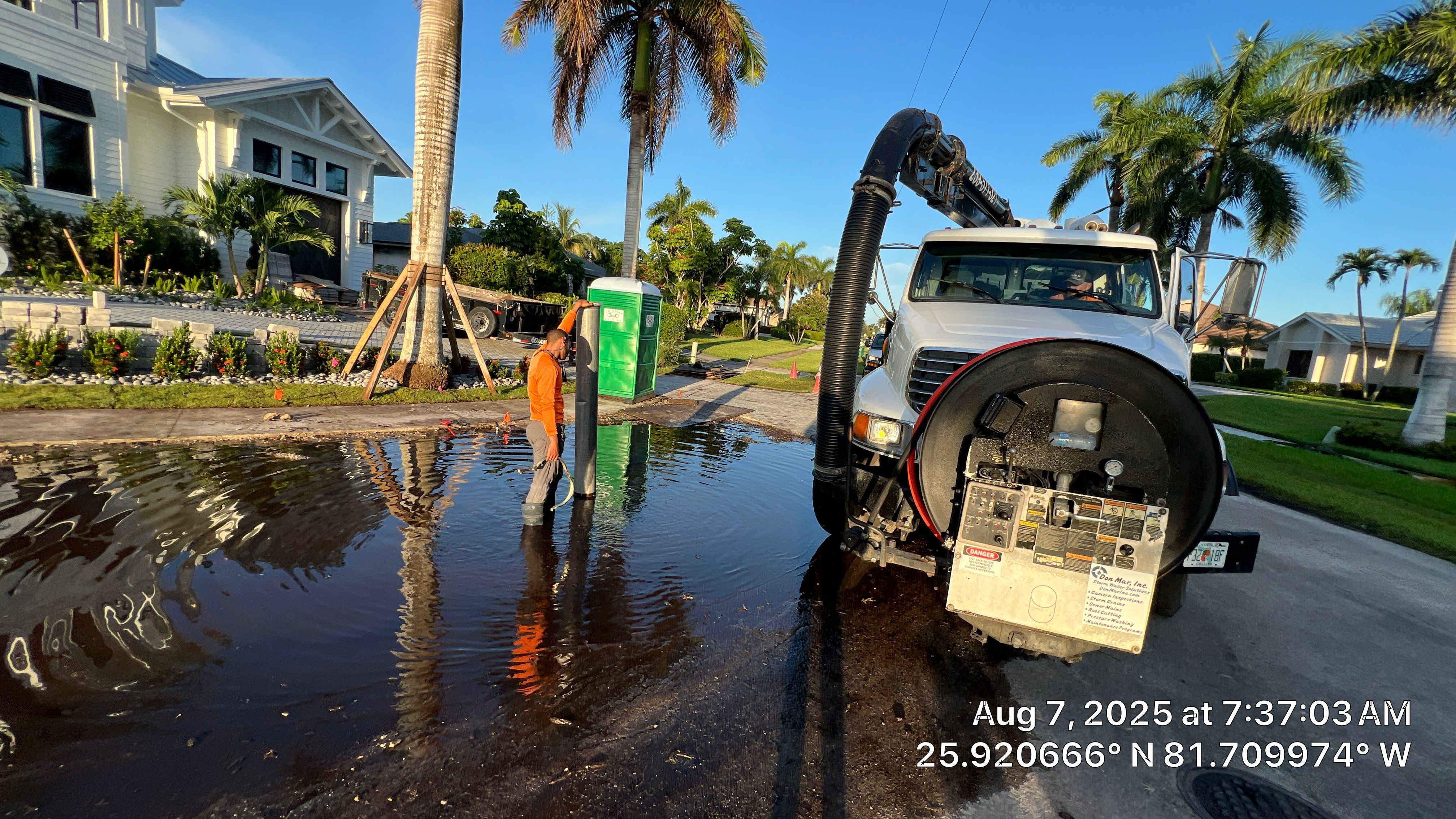 New Residential Construction Stormwater System Cleaning by APS Power & Water