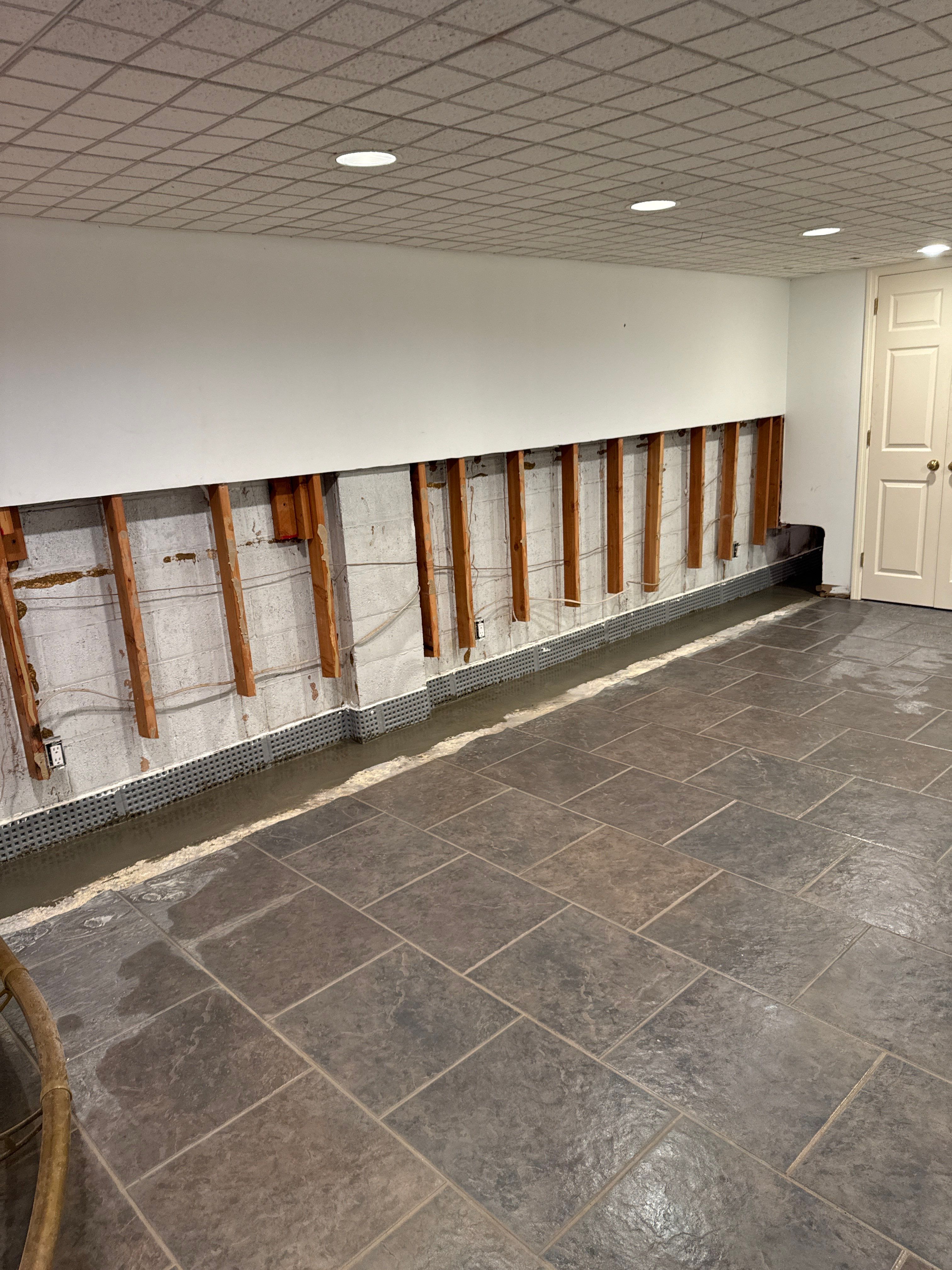 Interior French Drain Basking Ridge NJ by Pure Service Pro, LLC 