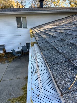 Completed gutter protection installation in Lisle, IL 60532