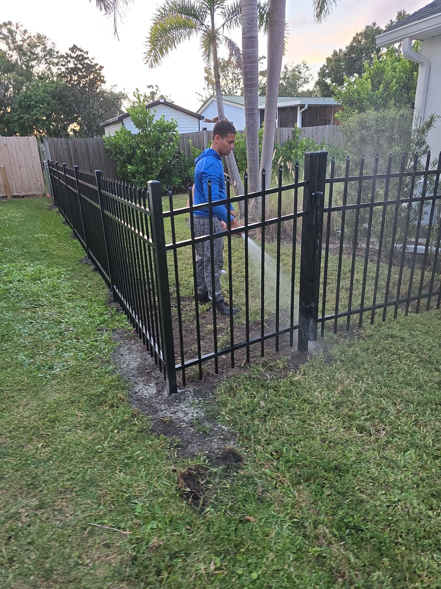Spear top aluminum fence in Port Charlotte by True Fence LLC