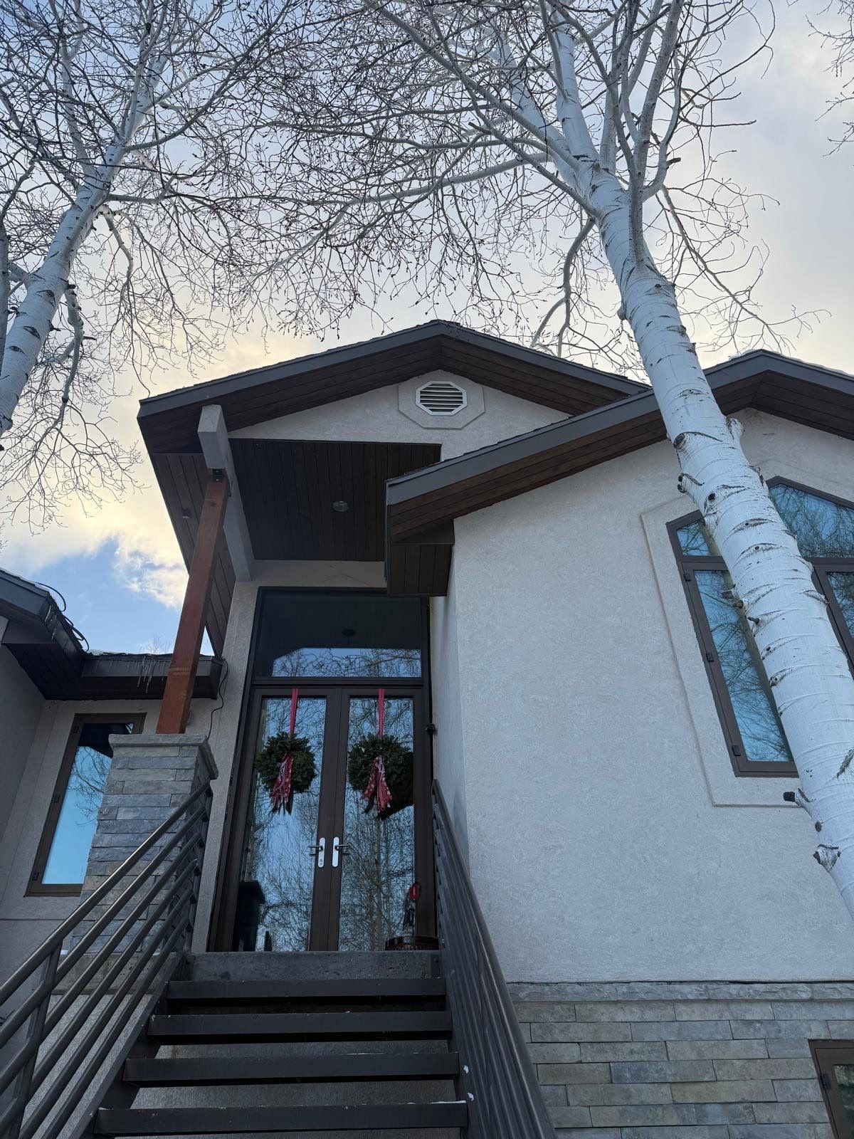 Park City | Custom Cedar Soffits & Fabricated Bronze Fascia | Mission Oak by Ideal Siding Utah