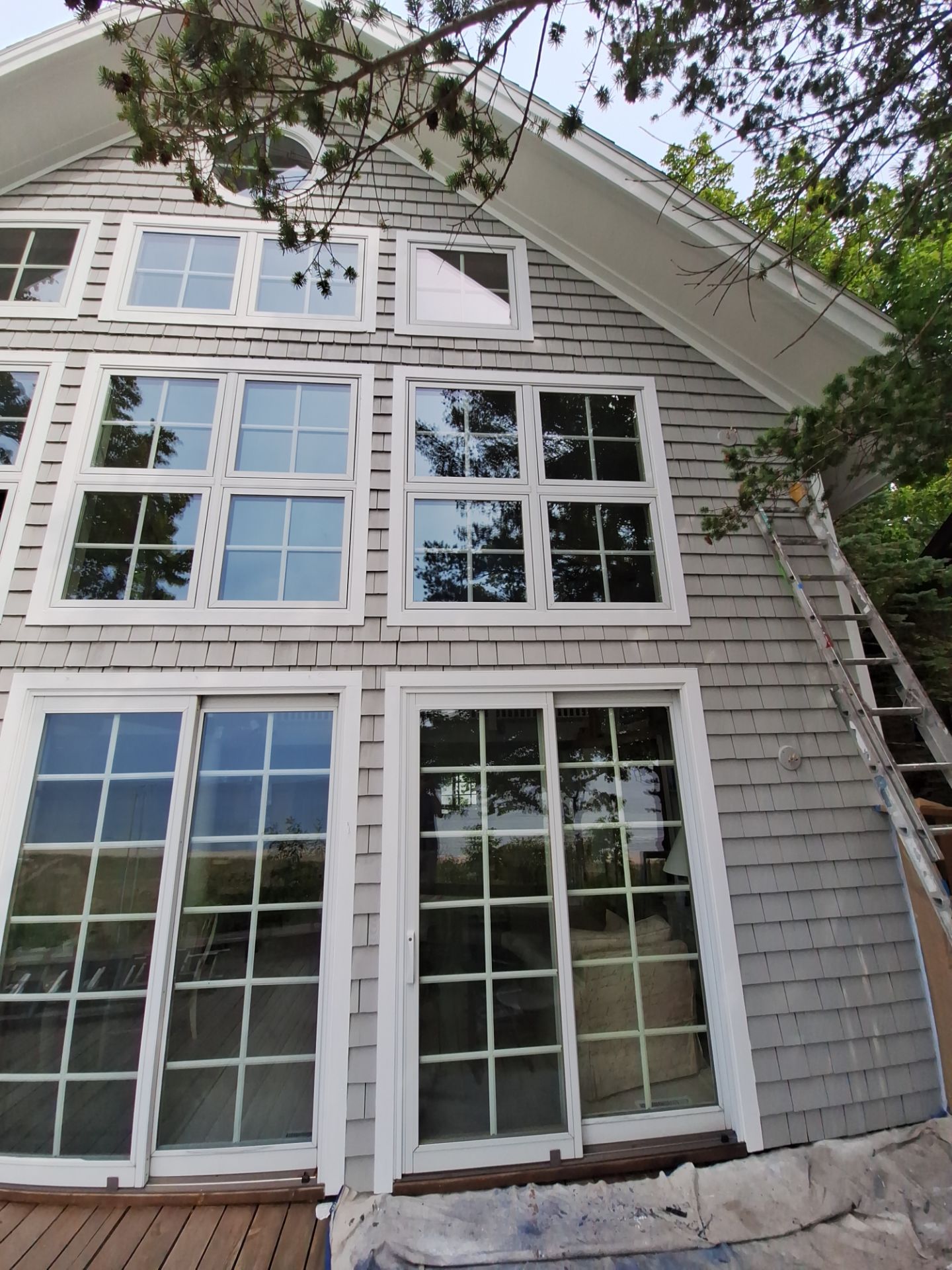 Lakefront Deck Pressure Washing, Exterior Wood Staining, and Painting in West Olive MI by Gordon Painting