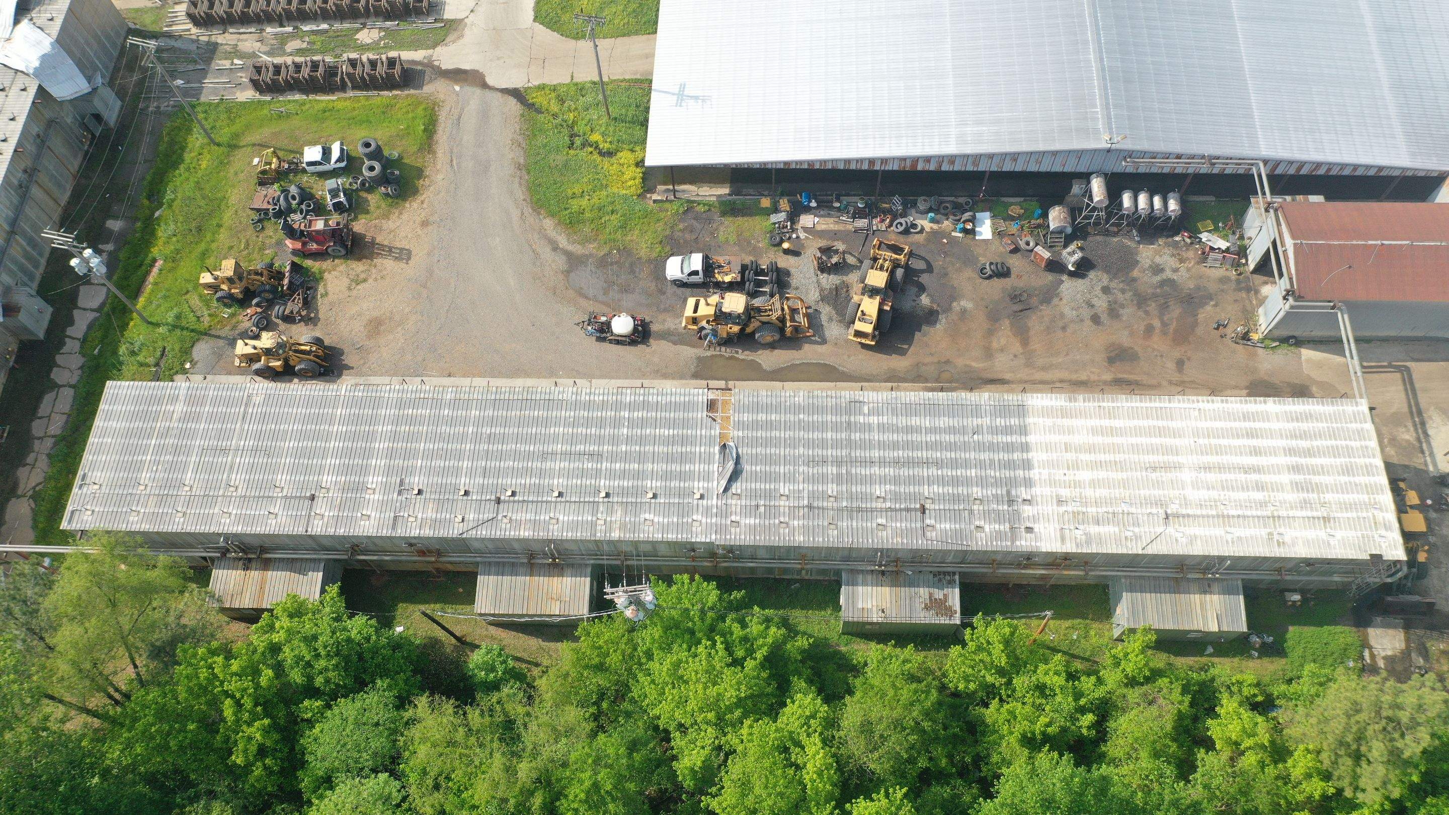 Commercial Roofing Installation using Aluminum Roofing panels by Hostetler Roofing