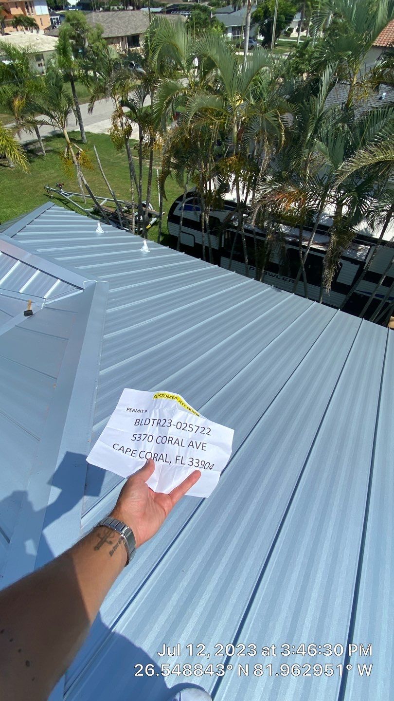 Residential Roofing Installation using Standing Seam Metal by Protek Roofing Heating Air & Solar