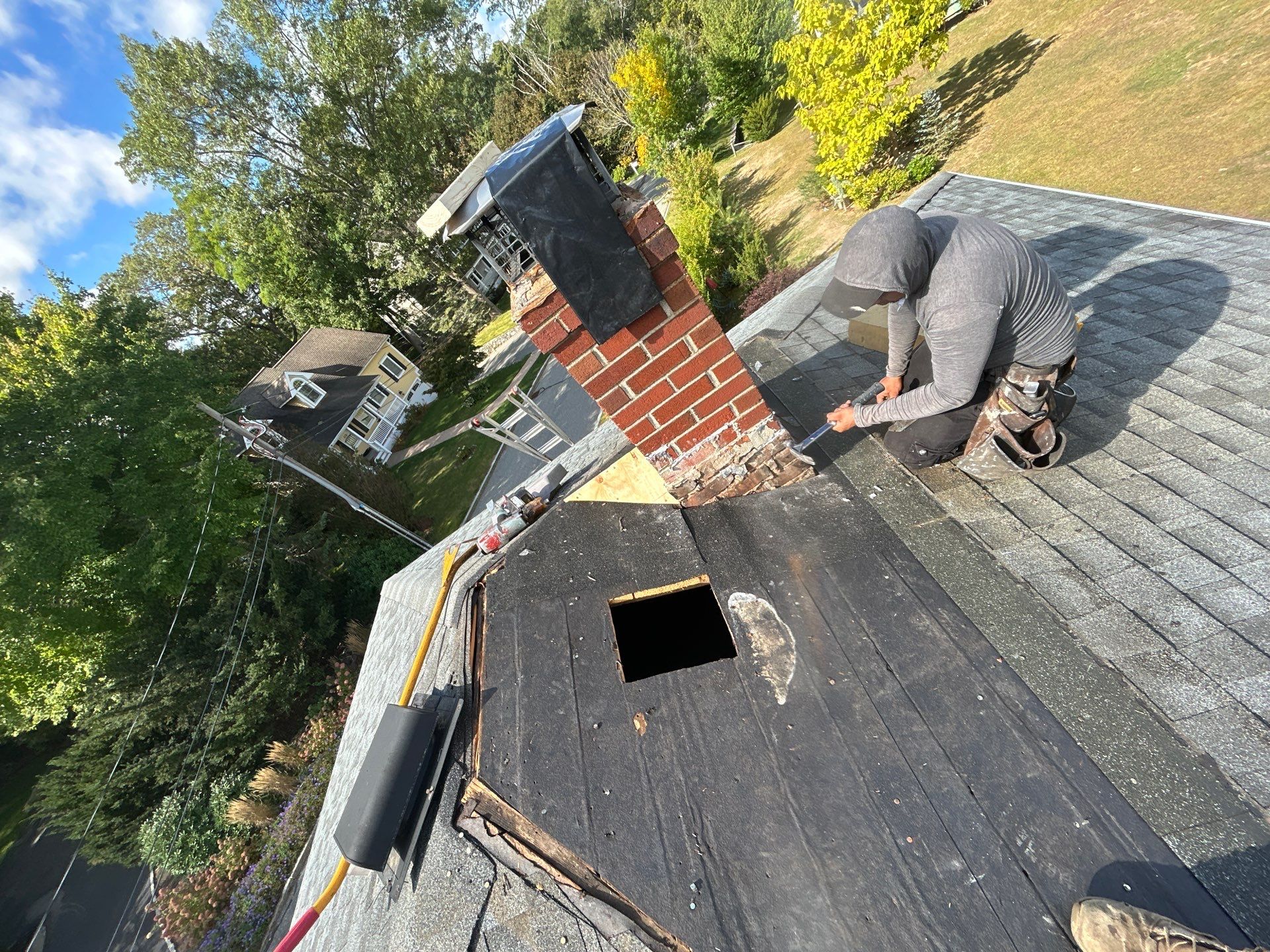 Chimney Area Roof Repair – Lexington, MA by Mighty Dog Roofing of Greater Middlesex County