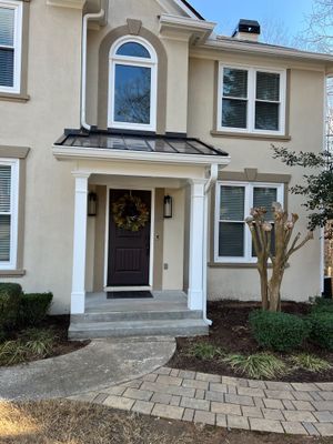Custom Portico and Covered Porch Addition in Woodstock