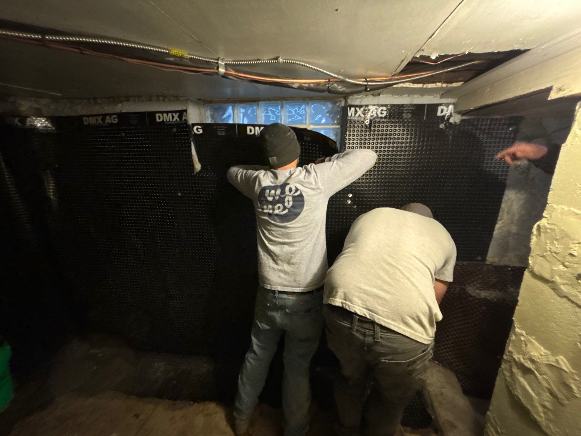 Retrofitting Drainage Board for Rachel by Waterproofing Northeast