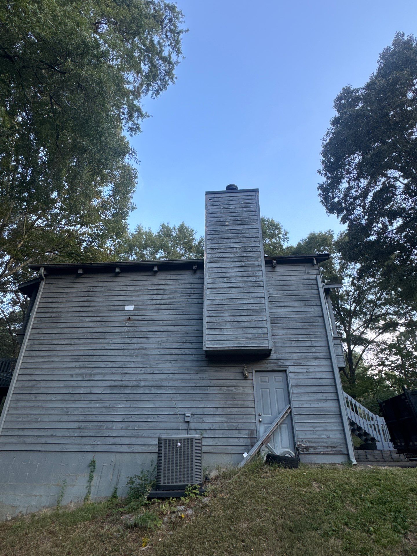 Chimney Chase Siding Replacement and Exterior Painting in Cartersville by Swift Home Renovations 