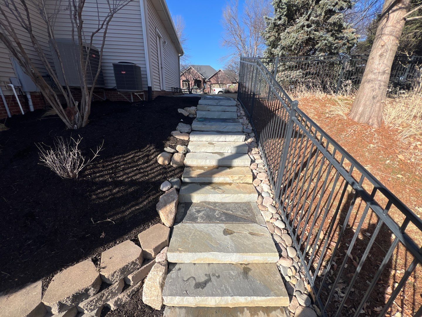 Updated Stone Stepper Path by New Horizon Landscapes