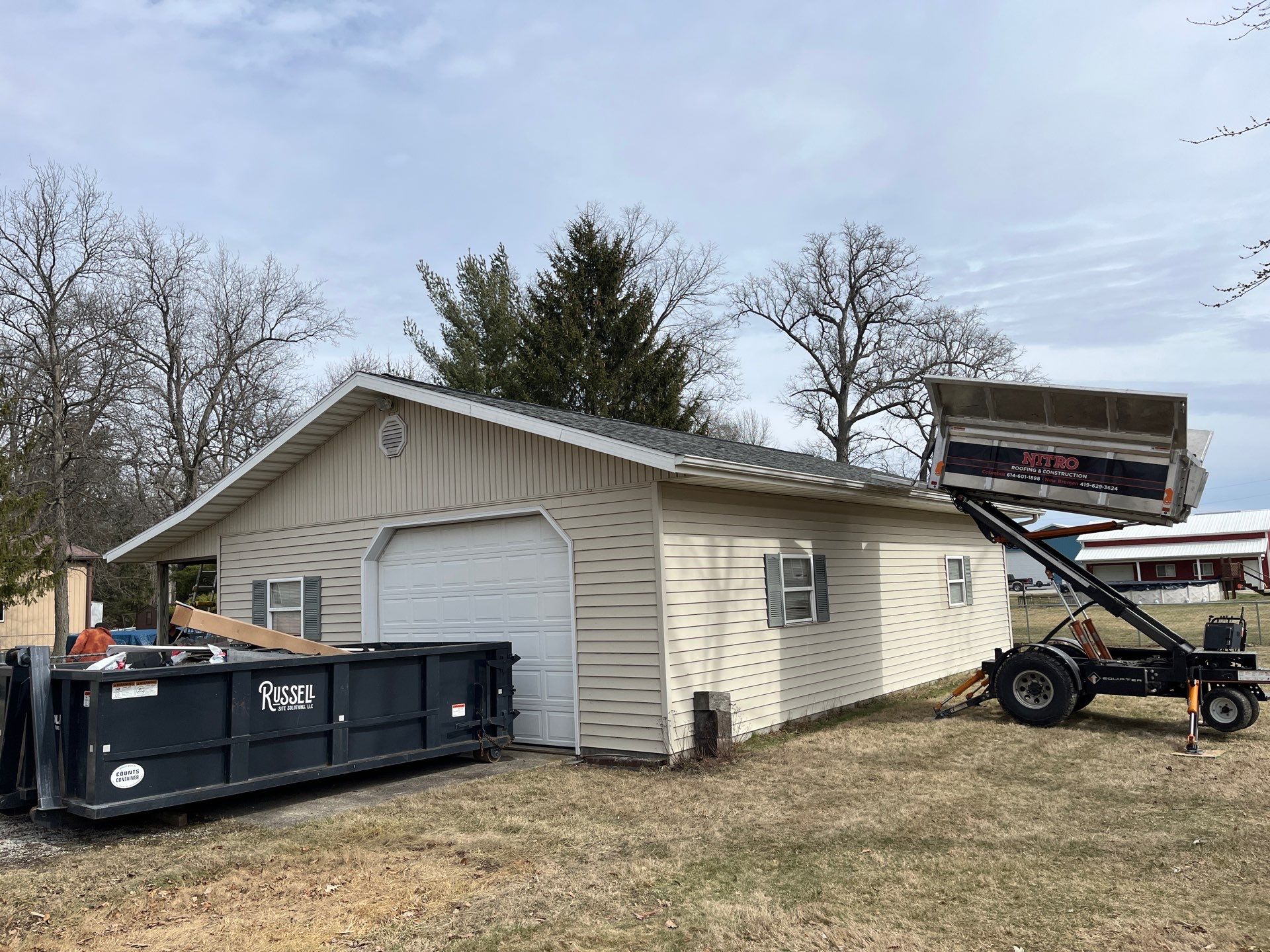 Residential Roofing Installation using GAF Timberline HDZ Slate by Nitro Roofing and Construction