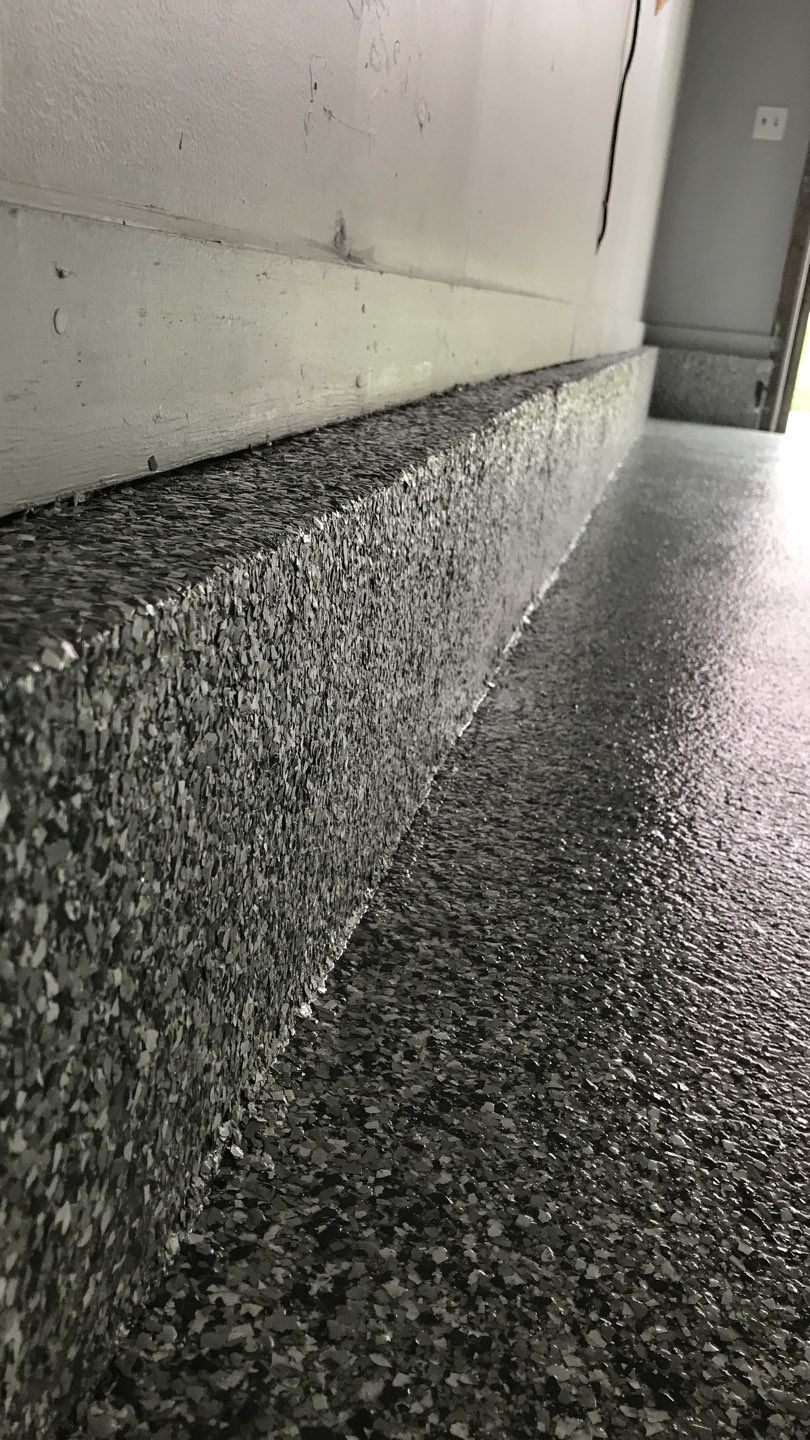 Garage using Slate Stone by Select Painting, Coatings & Garage Cabinets