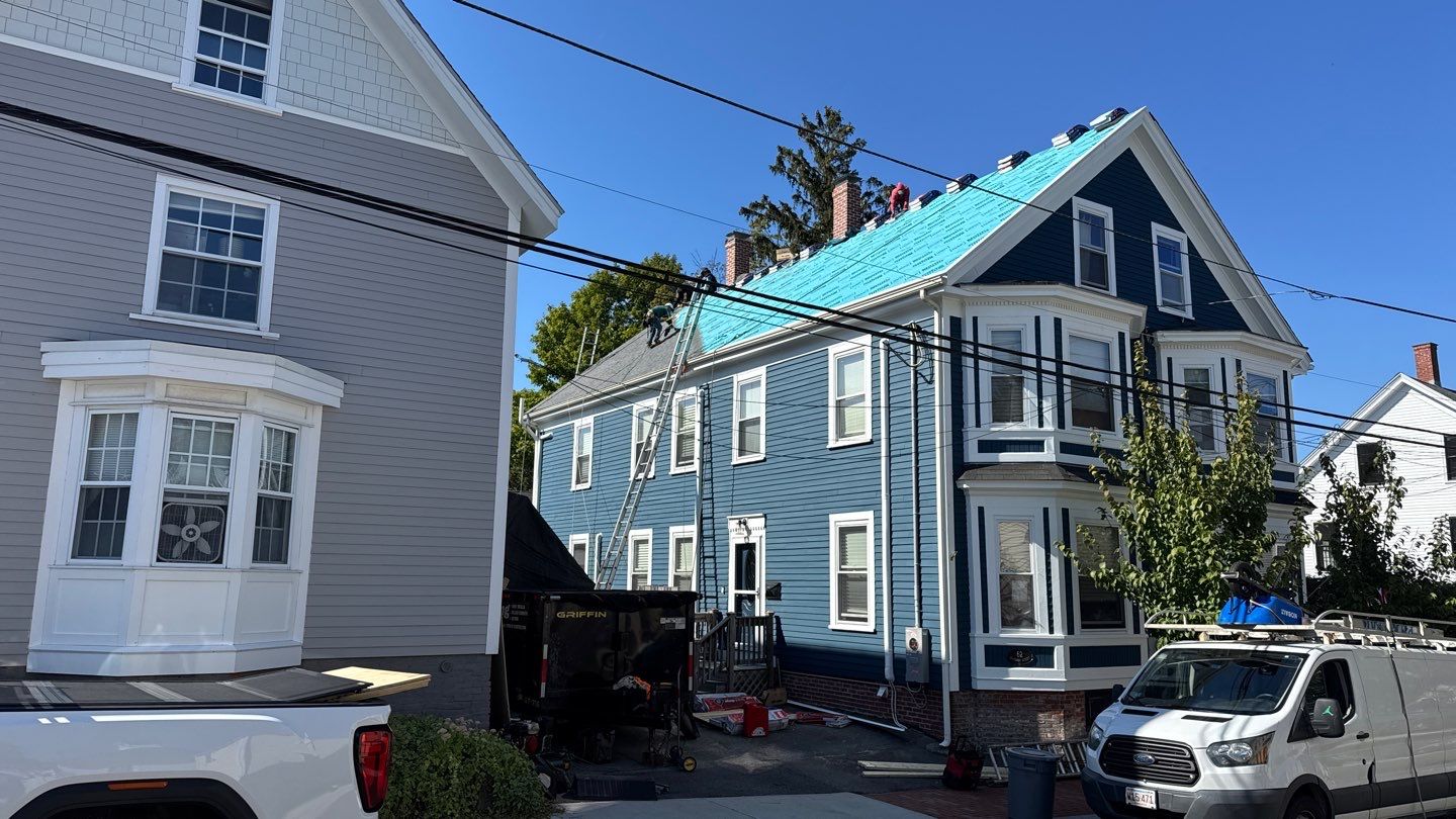 Half Roof Replacement for Solar Installation – Townhouse with New Plywood Decking by Sensible Home Solutions