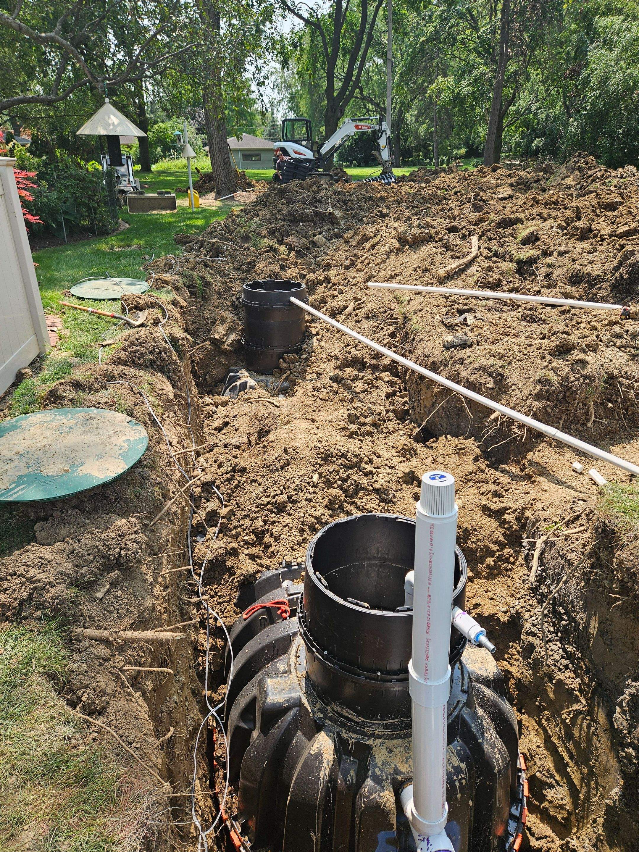 Delta 500 Aeration Station with Lift Station and Infiltrator Chamber System by Allied Water Services
