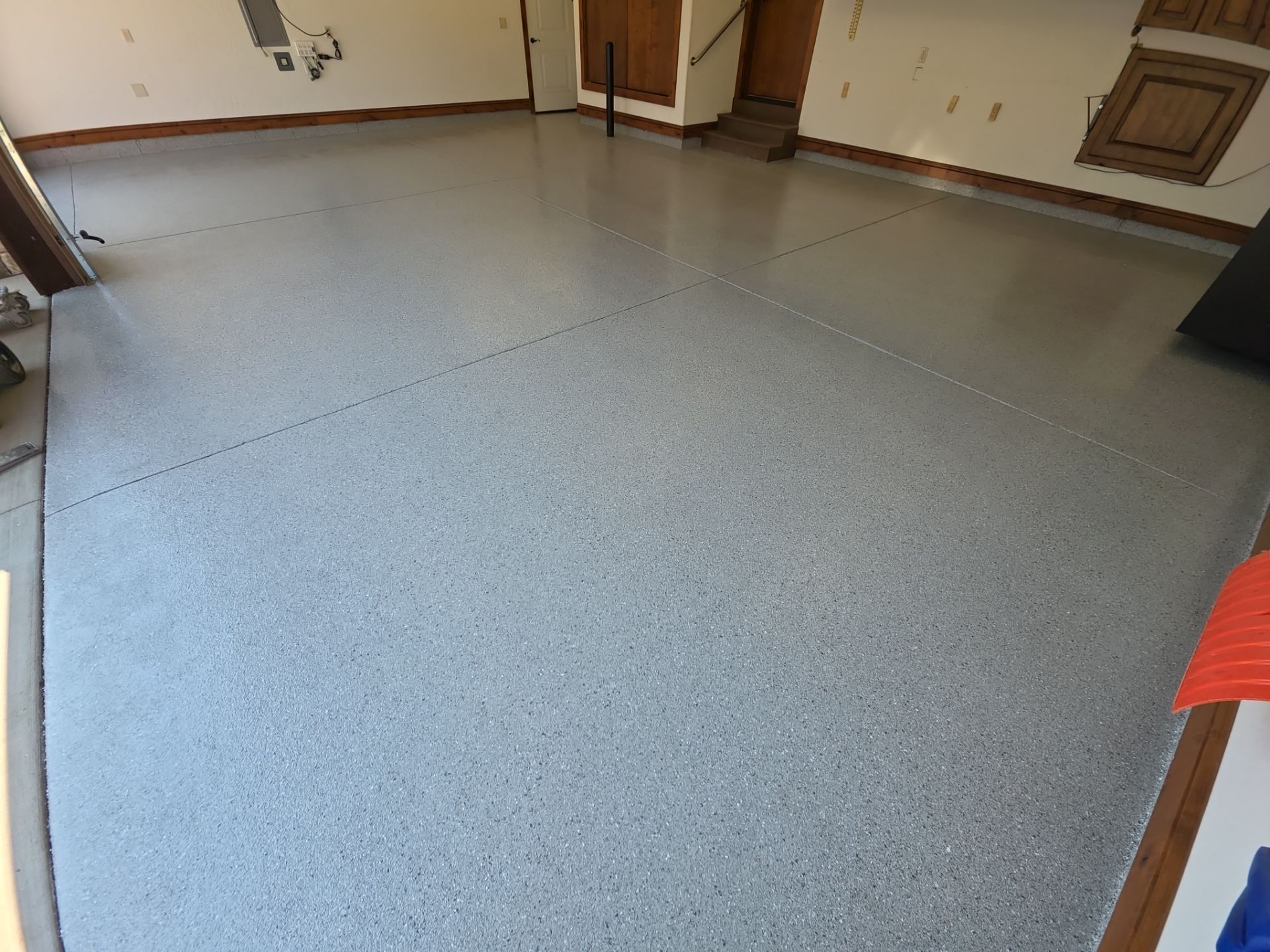 Garage Transformation using Battleship Hybrid by Croc Coatings, LLC