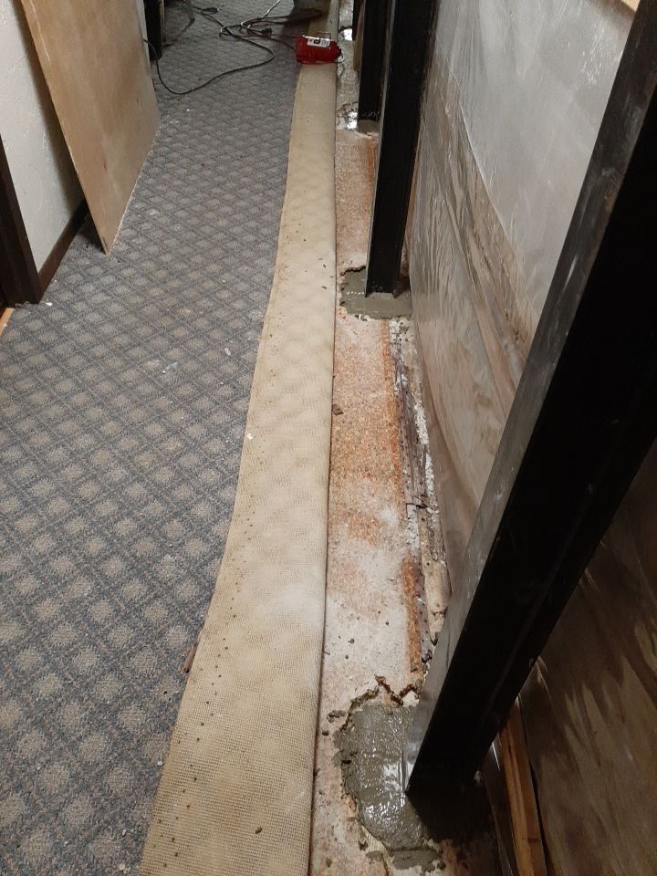 Exterior Deep Waterproofing System with Wall Push Back and Steel Beams Reinforcement by Toledo Basement Repair