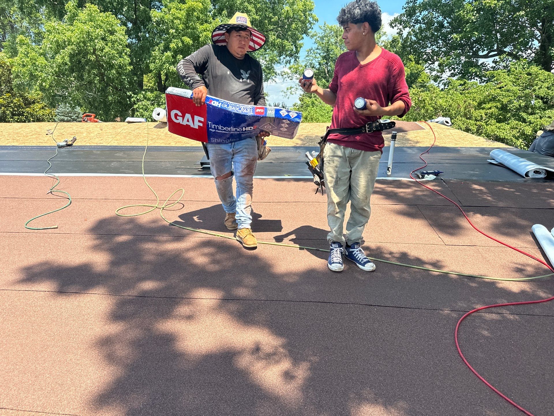 Residential Roofing Installation using GAF Timberline HDZ Barkwood by Undersun Roofing 