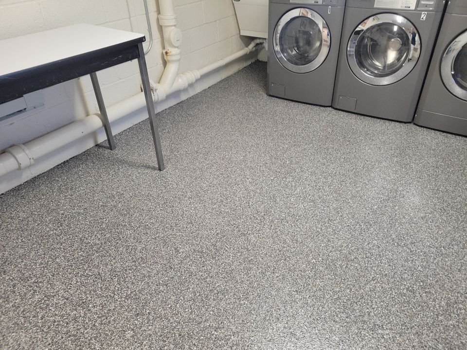 Laundry Room Floor Coating using Penntek by Spectrum Painting, LLC