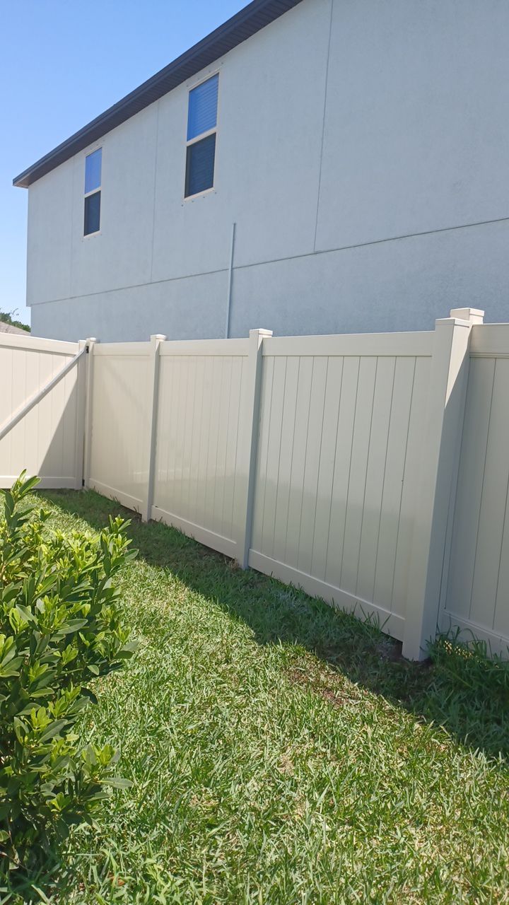 Sun City 6 ft. Tall Tan Vinyl Privacy Fence by Asap fence and gates, LLC