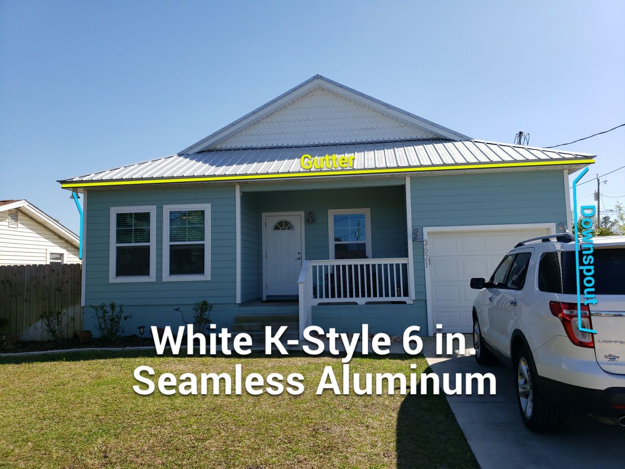 K-Style Seamless Gutter Installation using 6 Inch Seamless Aluminum Gutters by Gutter Professors