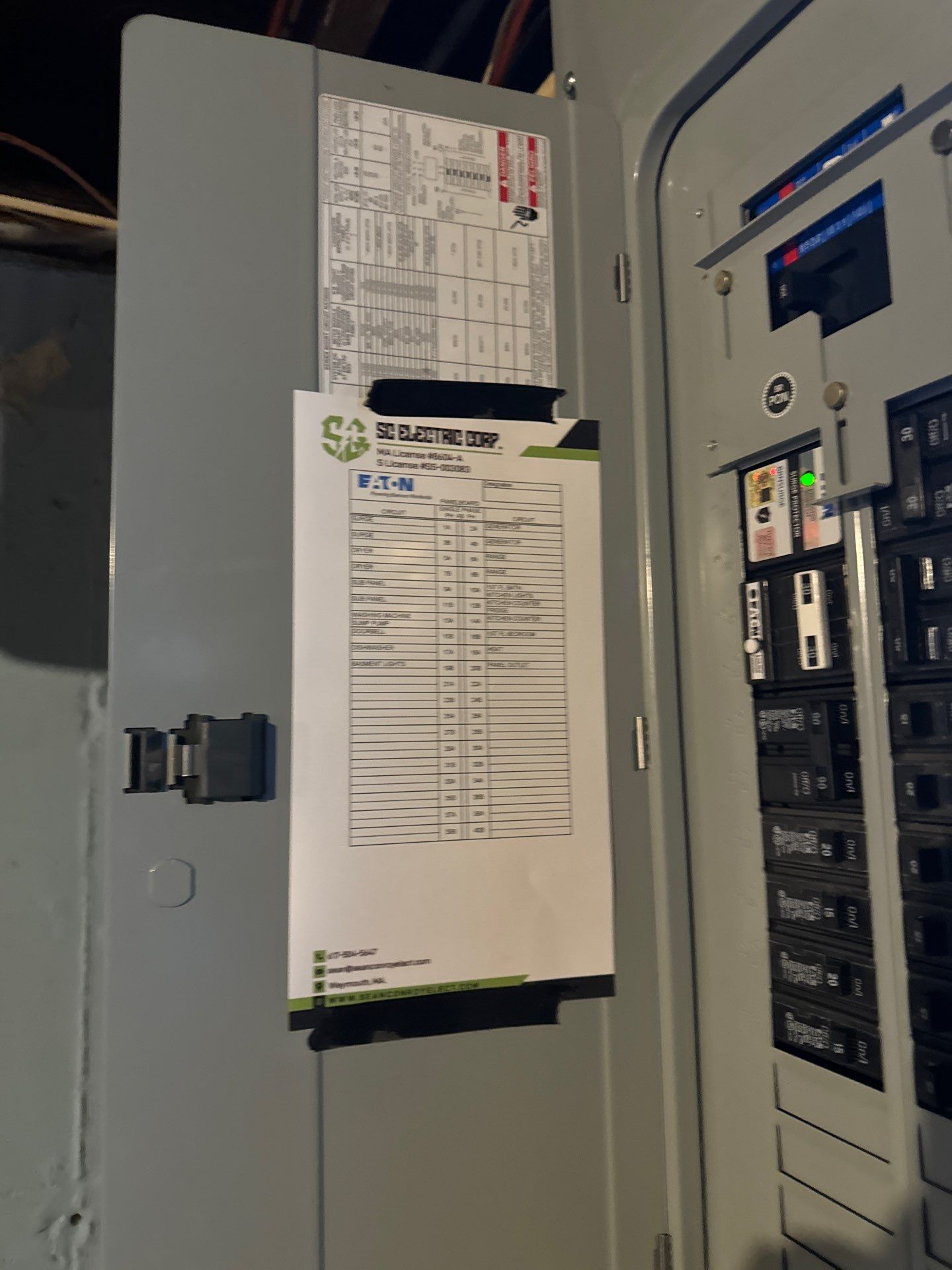 Electrical Installation using Eaton 200Amp Panel by SC ELECTRIC CORP