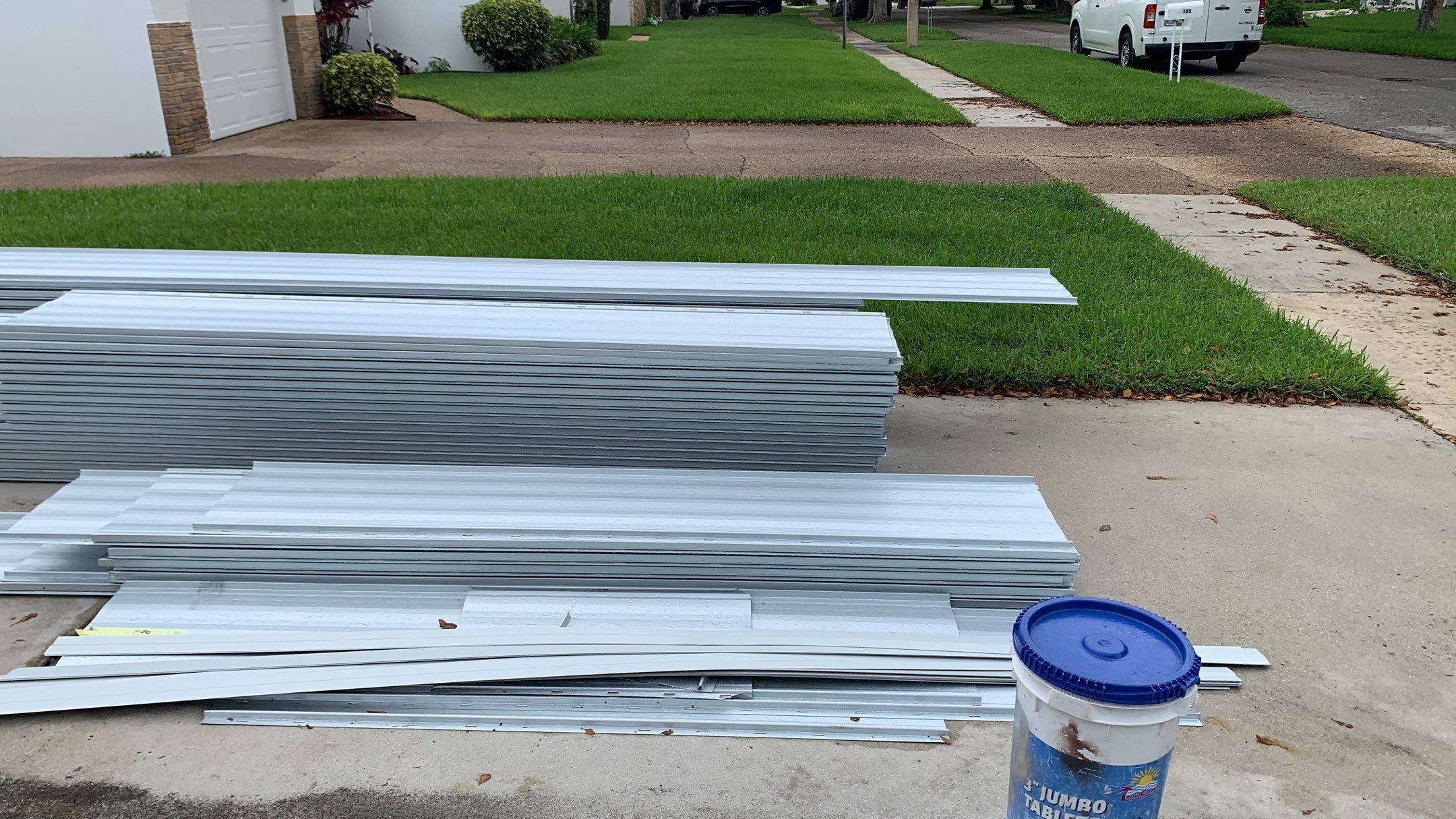 Residential Roofing Installation using 1" Nail strip metal roof by BLUES BROTHERS ROOFING