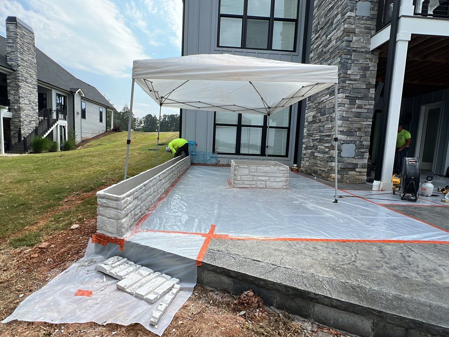 Stamped Concrete Patio by Xtreme Concrete Services