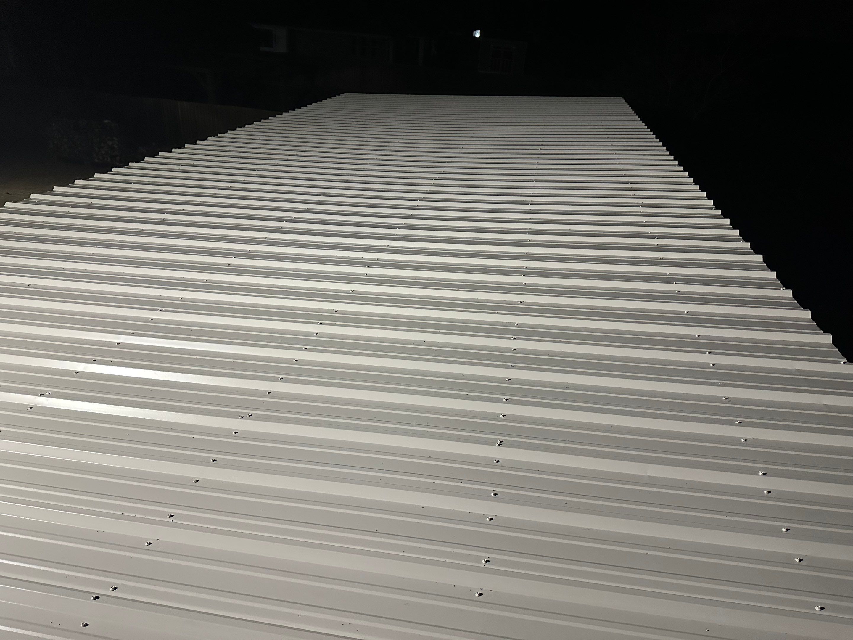 Light Stone Exposed Fastener by Reimagine Roofing
