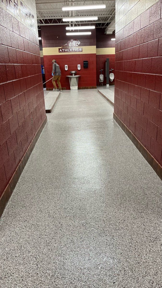 Commercial Floor Coating using Coyote by My Garage Floor Guys