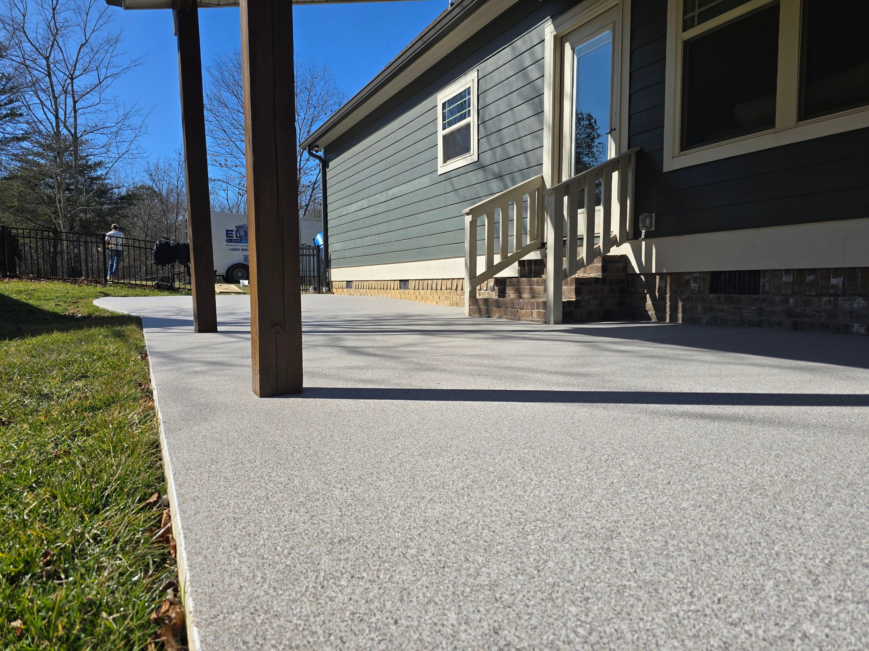 Back Porch using Riverbank Quartz by Elite Floor Solutions