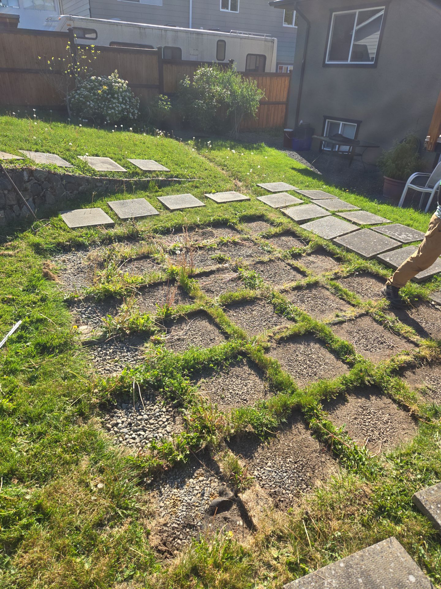 Paver Reinstallation and Restoration – Drainage and Aesthetic Enhancement by Habanero Garden and Exterior Care