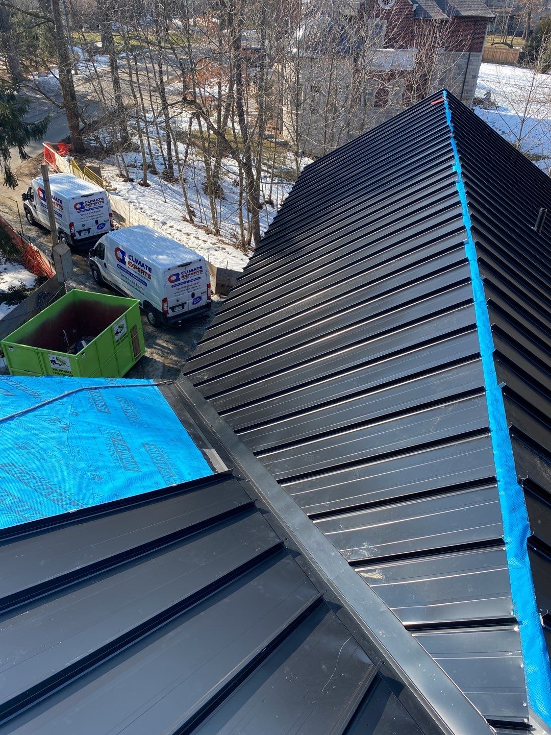 New Home Construction using 16" Standing Seam Panels by Jay Carter Roofing & Sheet Metal