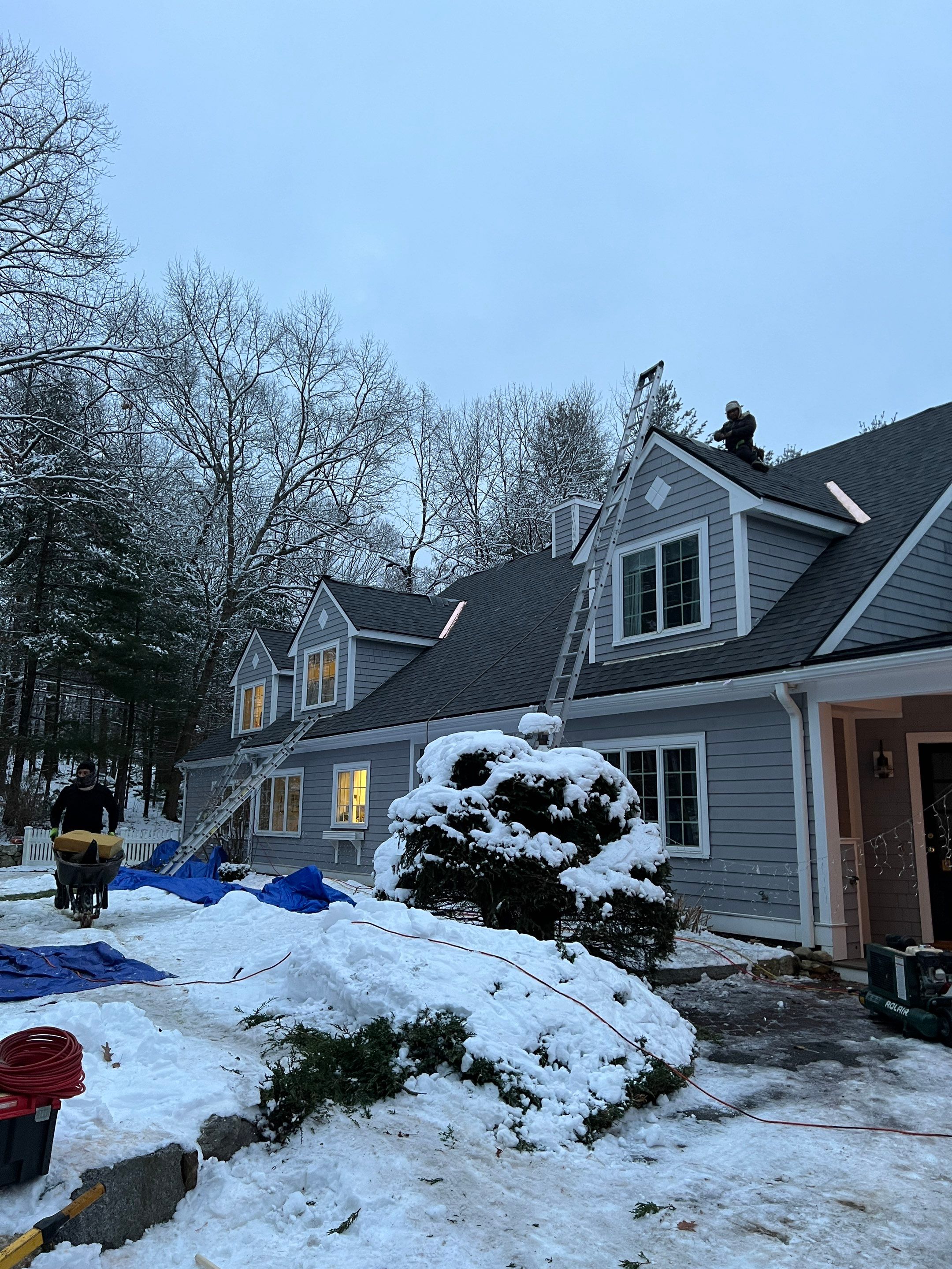 Carlisle Roofing Installation using Owens Corning Shingles and Copper by Mighty Dog Roofing of Greater Middlesex County