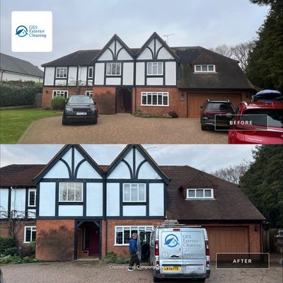 Exterior Clean - Roof - Patio - Driveway using Mosmatic FSC and Biocide