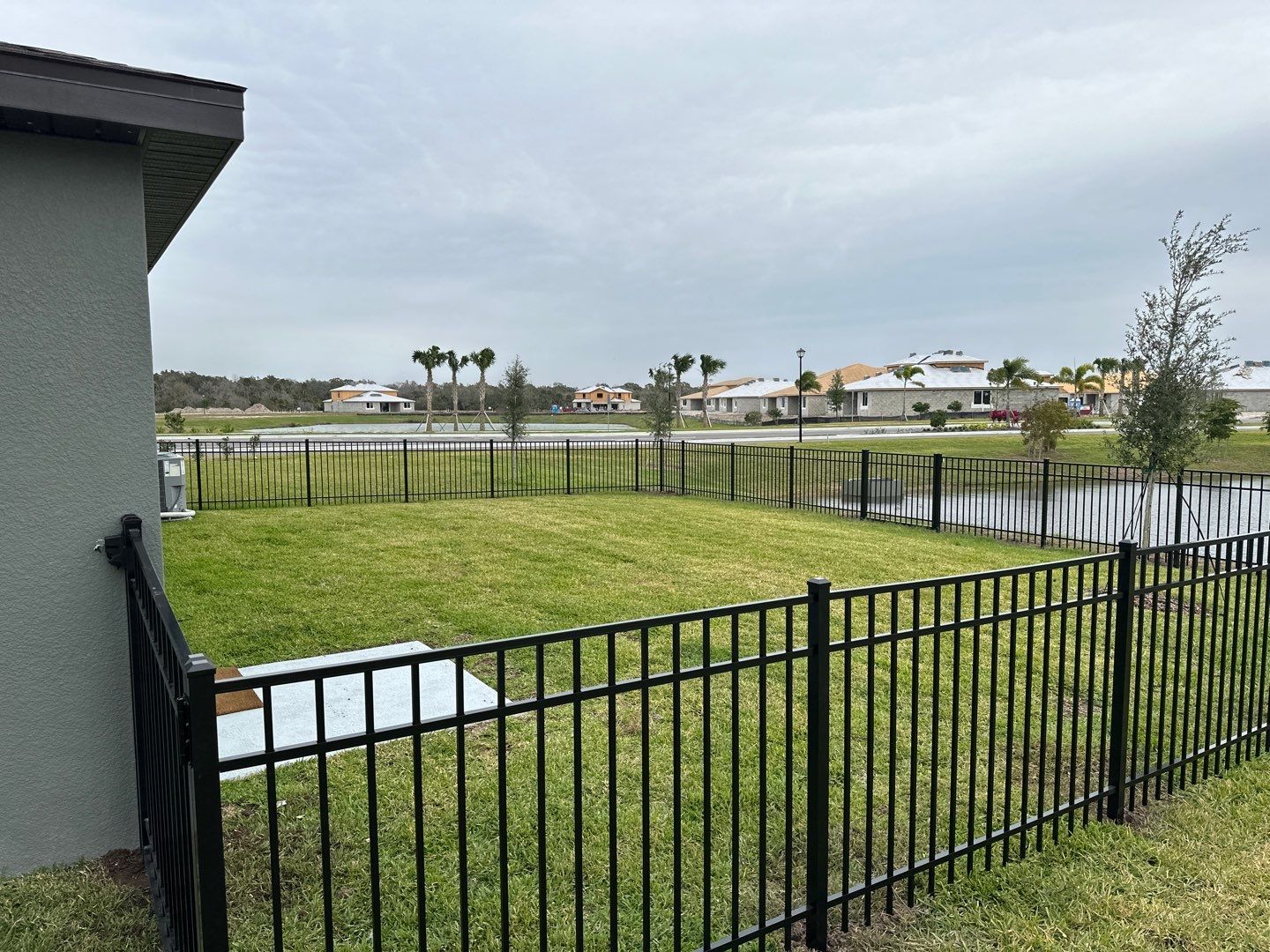 Aluminum Fence Installation using Black 3 Rail Aluminum Fence by Asap fence and gates, LLC