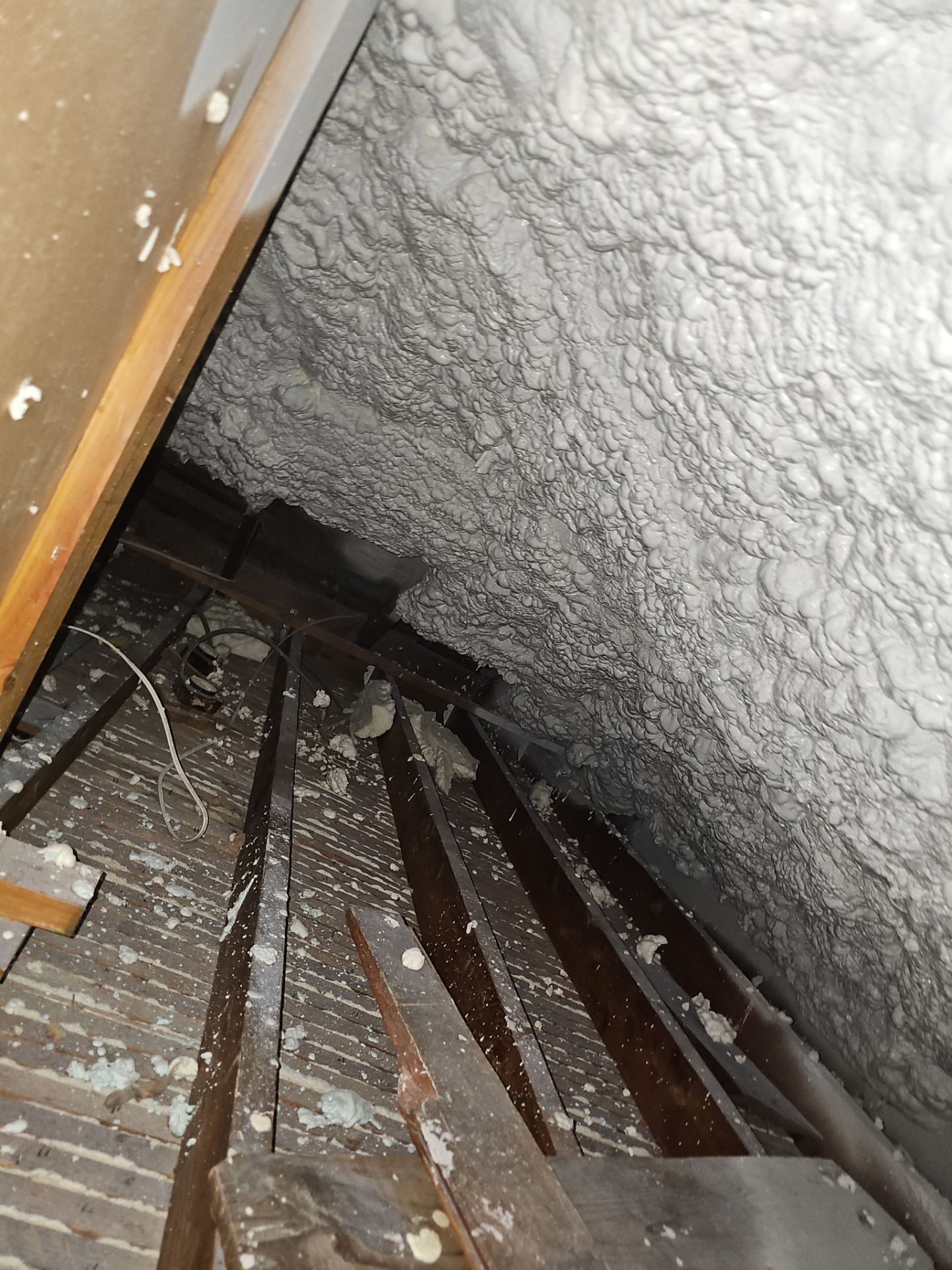 Attic Insulation using open cell spray foam by NYS Foam & Energy