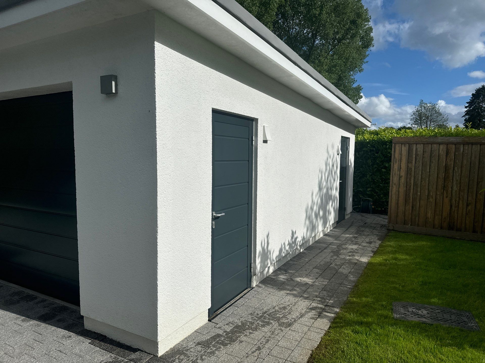 Render Clean using Pureseal Biocide - Solar Panel Clean by Ges Exterior Cleaning ltd