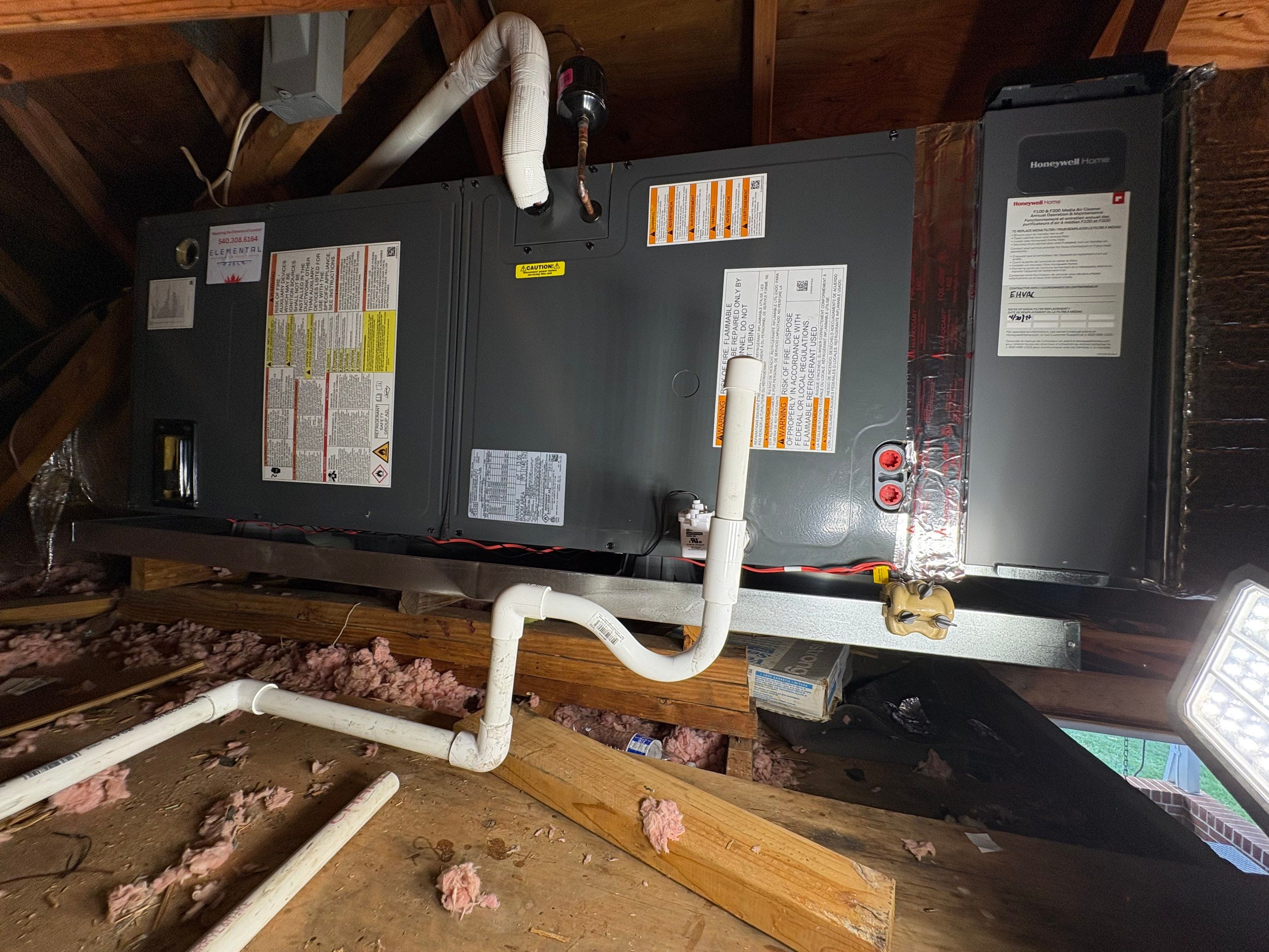 Amana 17 SEER2 install in Woodstock by Elemental Heating and air conditioning LLC