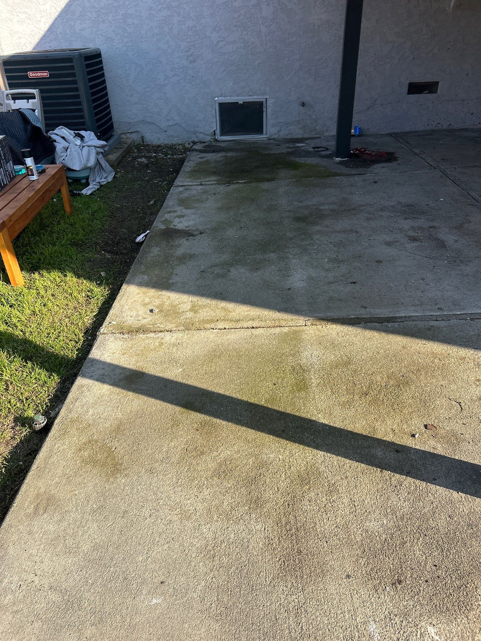 Hot Water Concrete Cleaning Driveway & Patio In La Mirada, CA by La Power Washing Inc