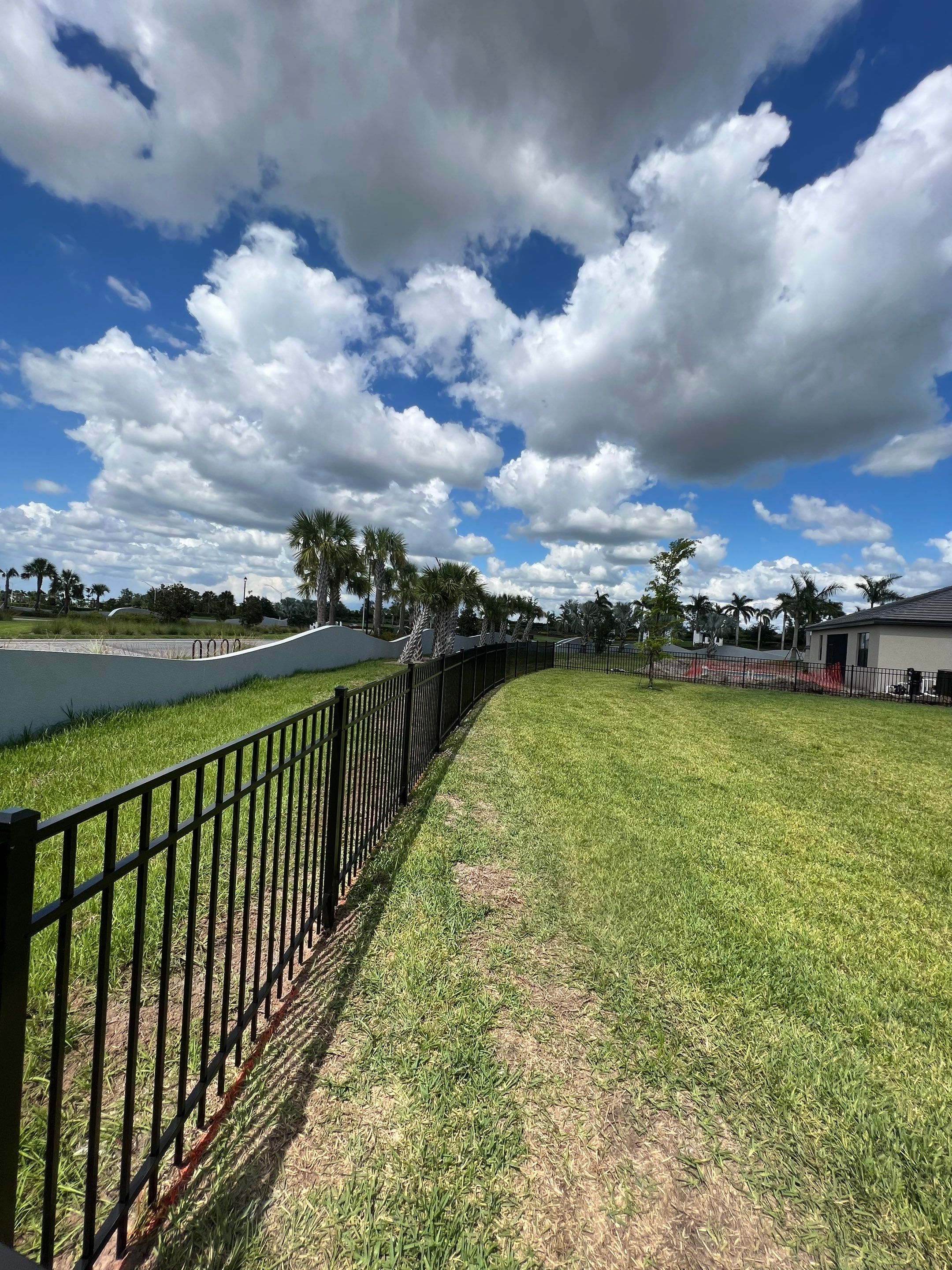 Aluminum Fence Installation using Black 3 Rail Aluminum Fence by Asap fence and gates, LLC