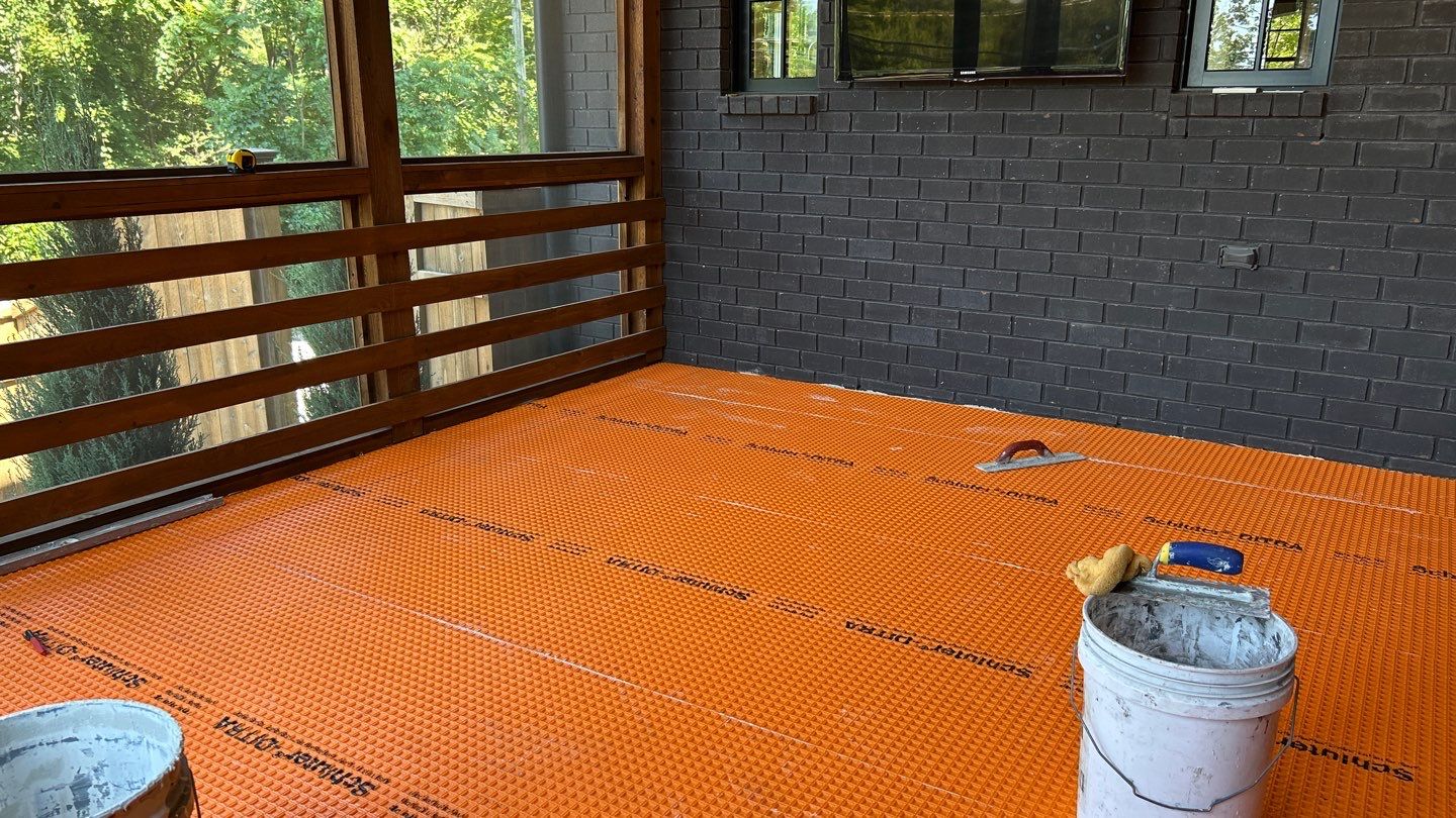 Terra cotta porch  by Footprints Floors of Nashville