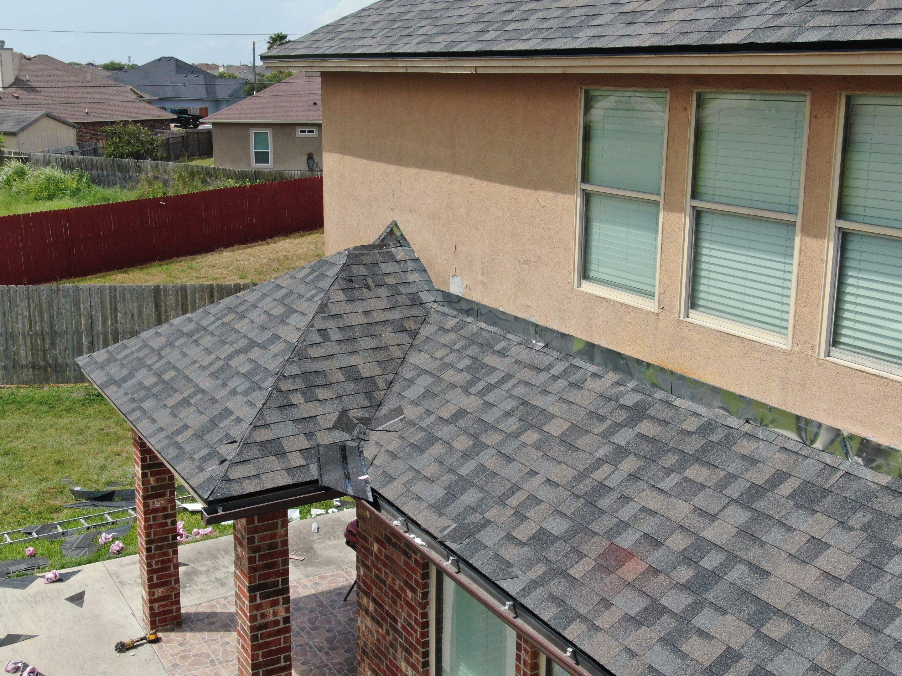 Flashing Stucco above the Roof by Bayfront Roofing and Construction