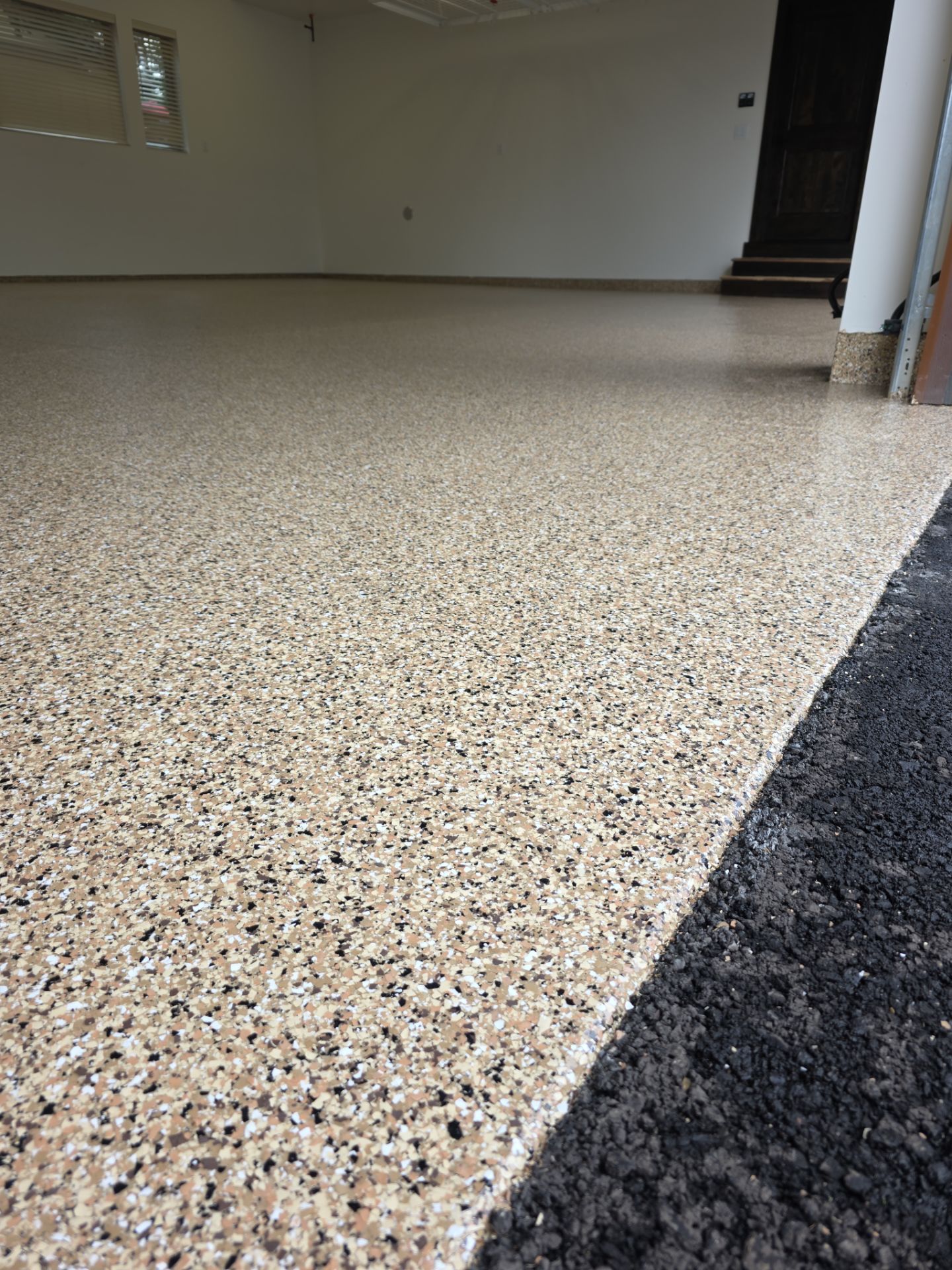 Garage Transformation using Sandstone by Croc Coatings, LLC