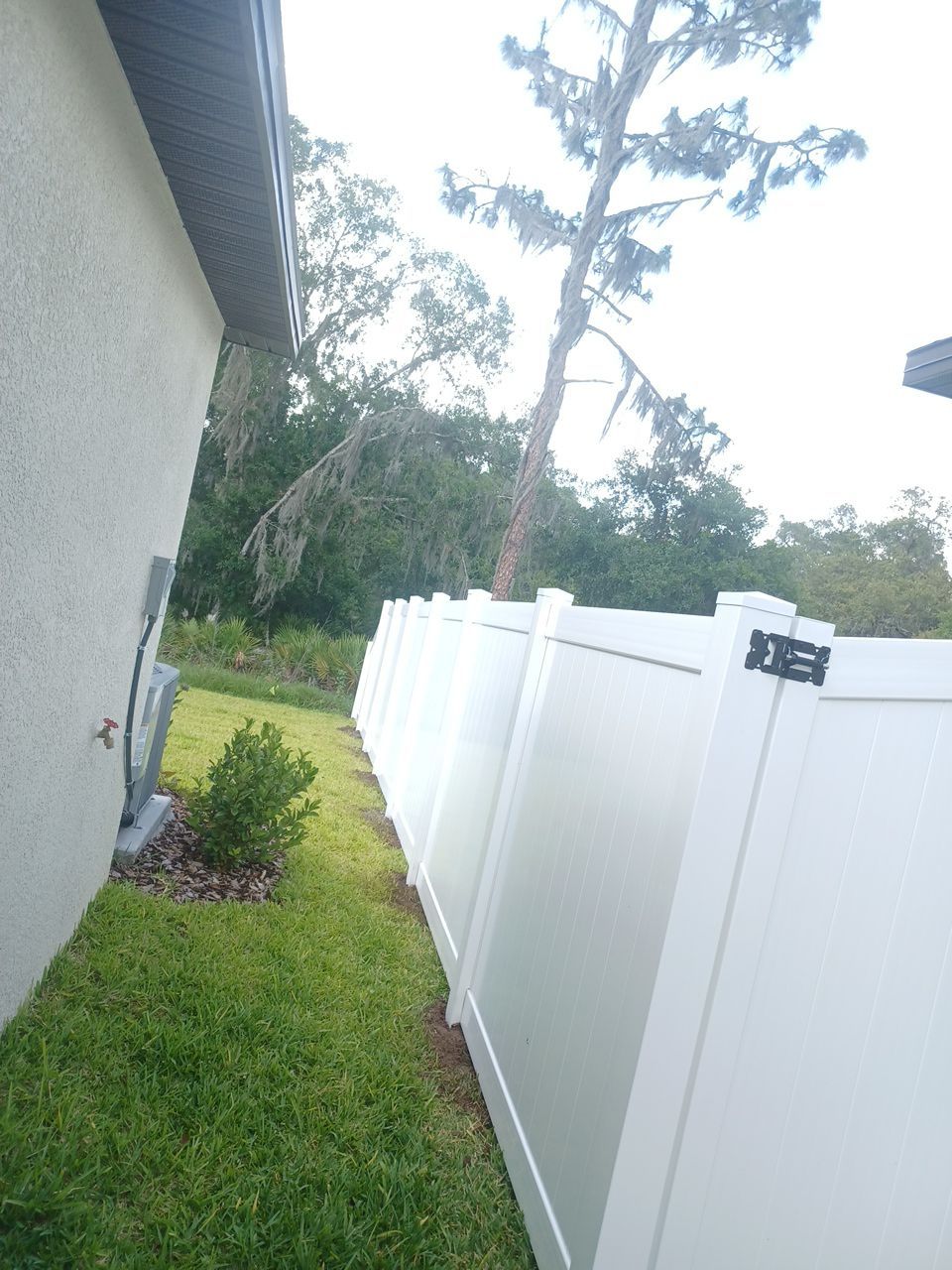 Riverview, FL 6ft. Tall White Vinyl Privacy with 4ft. Tall White Vinyl Spaced Picket  by Asap fence and gates, LLC