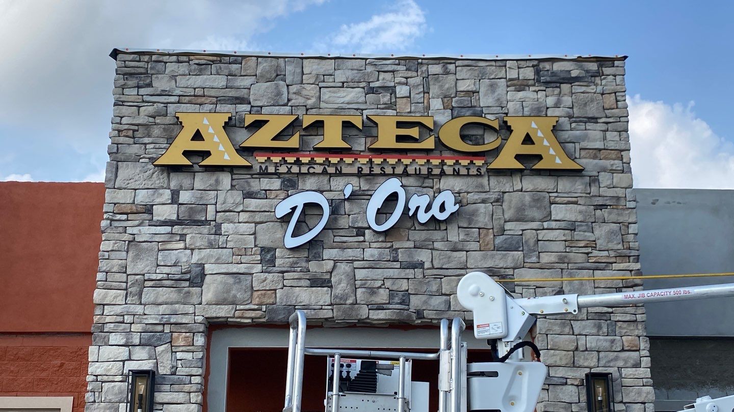  Azteca, Orlando Channel Letters Flush Mounted by SignCrafters