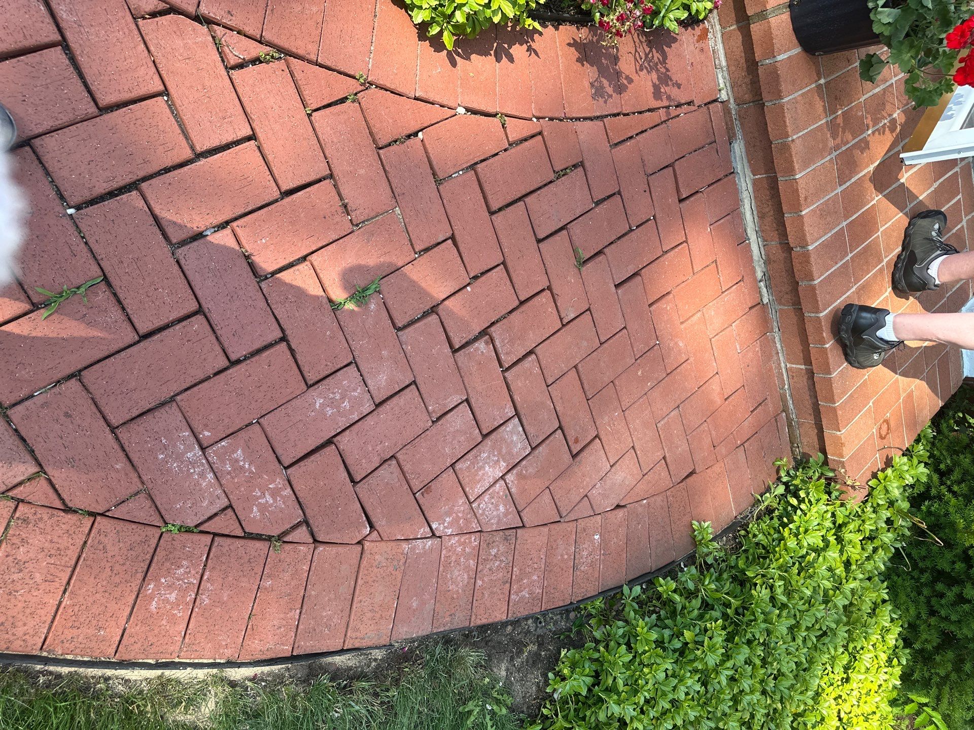 Brick Paver cleaning, sanding, seal by Northern Power Washing LLC.