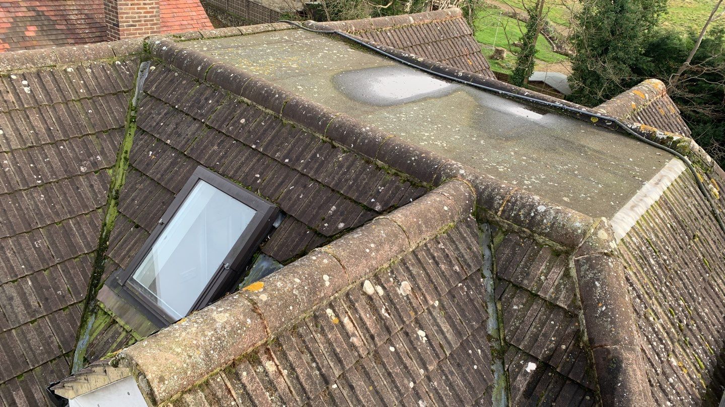 Roof Clean using Spider Lift by Ges Exterior Cleaning ltd